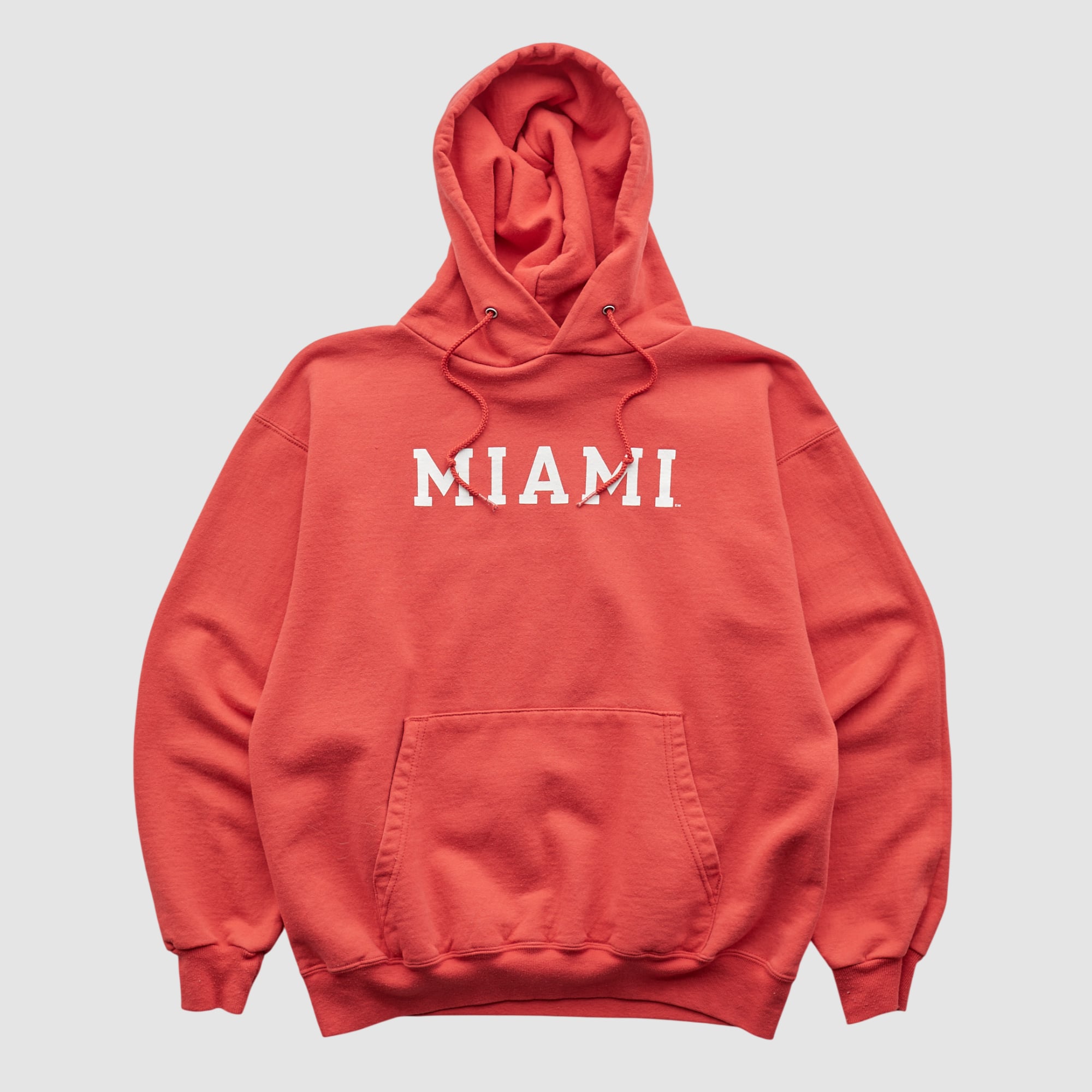 Miami University RedHawks Champion 2000s Hooded Pullover Sweatshirt - Red - XXS