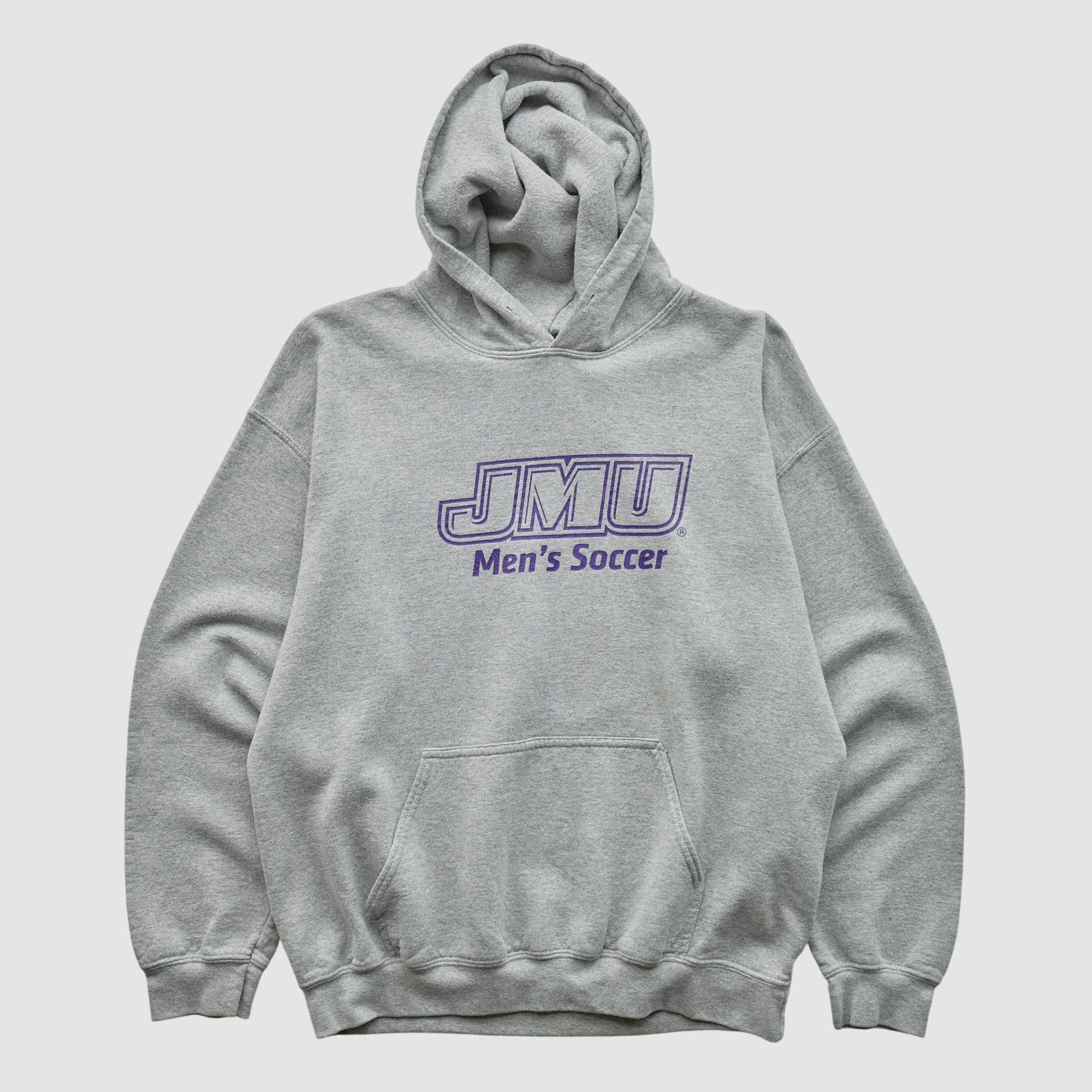 James Madison Dukes Gildan 2010s Hooded Pullover Sweatshirt - Heather Gray - S