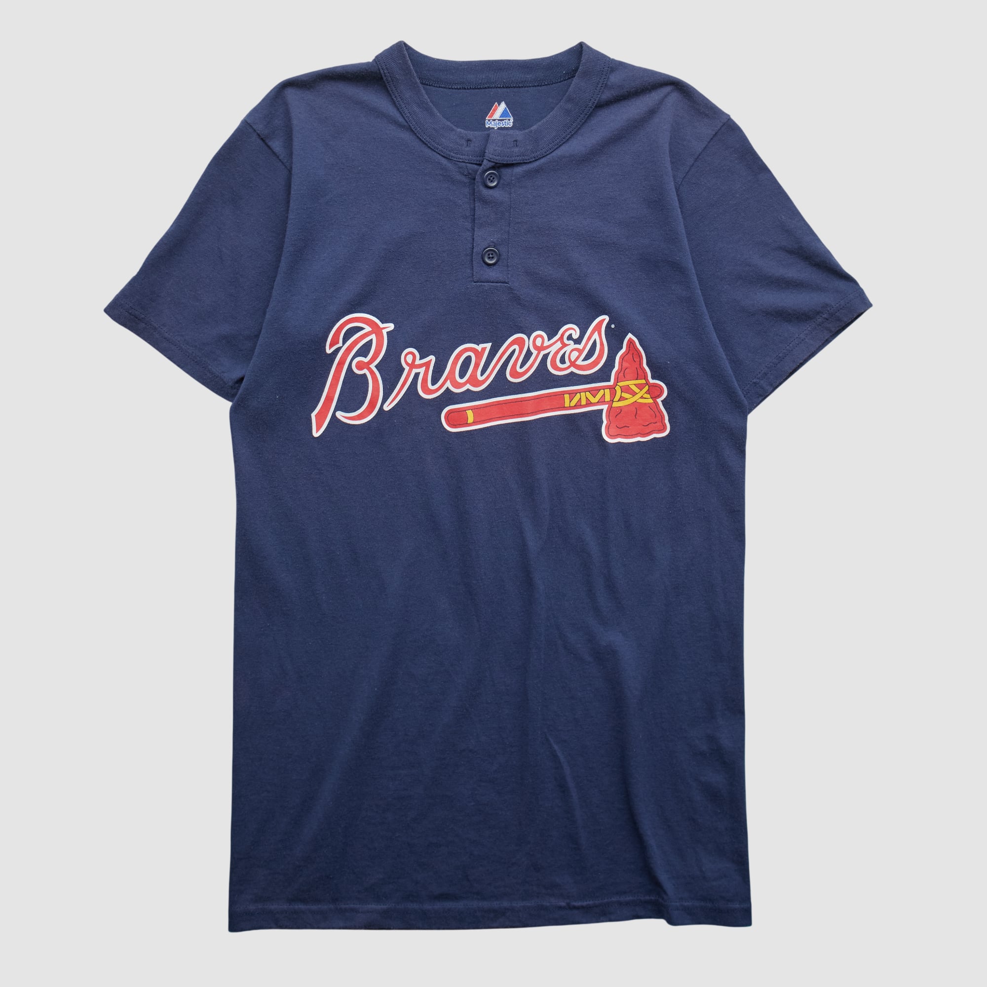 Atlanta Braves Majestic 2000s T-shirt - Navy - XS