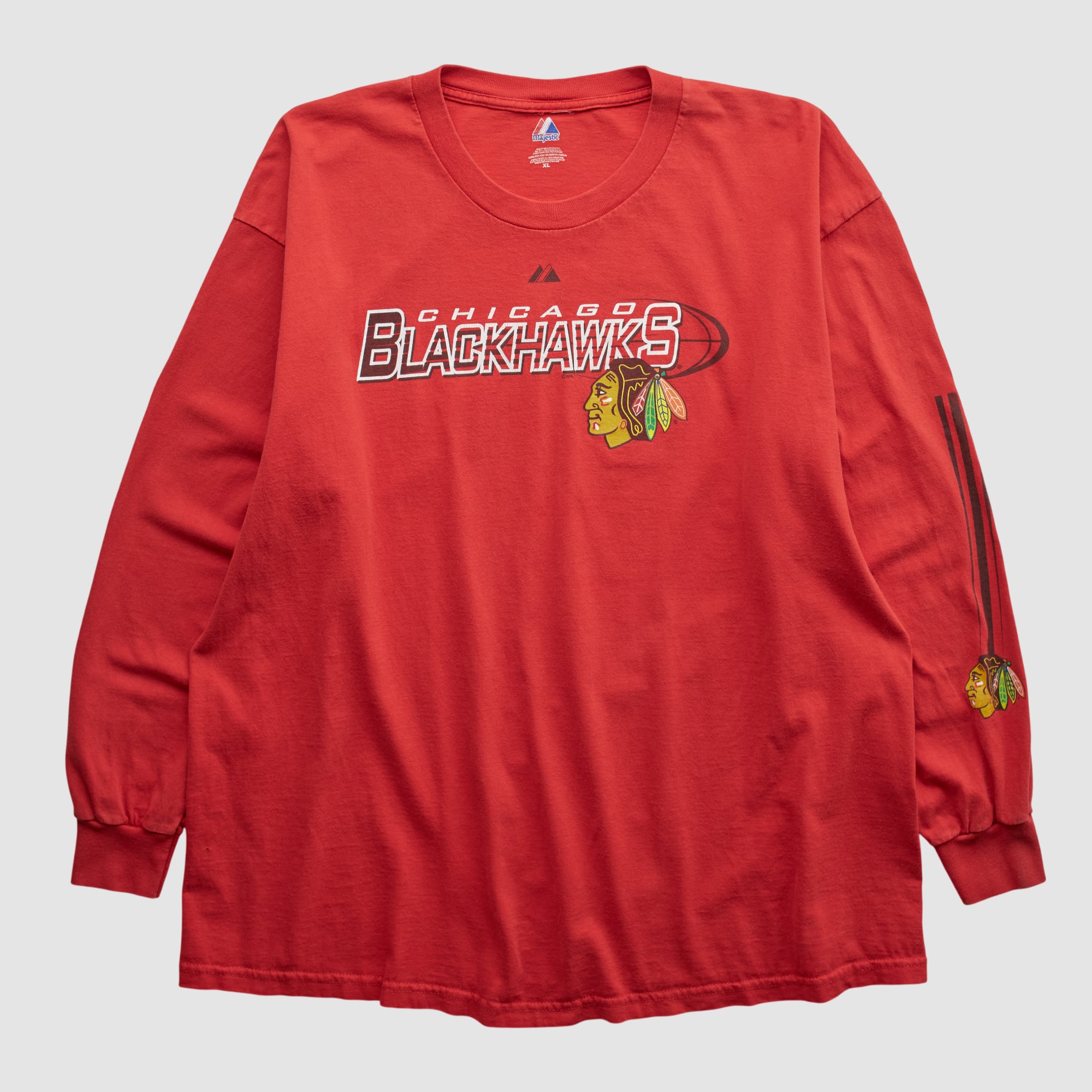 Chicago Blackhawks Majestic 2000s Long Sleeve T-shirt - Red - L