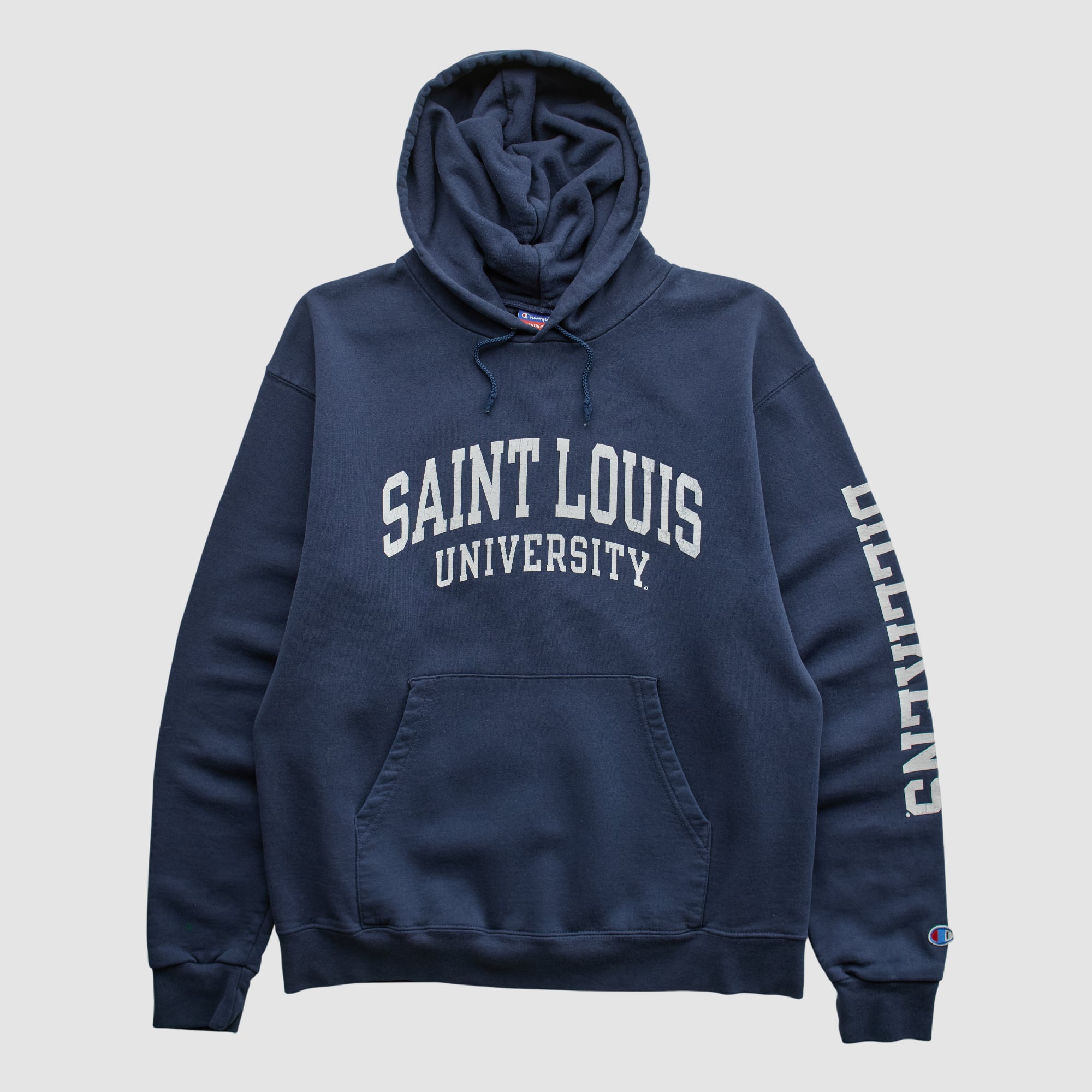 Saint Louis Billikens Champion 2000s Hooded Pullover Sweatshirt - Navy - XXS