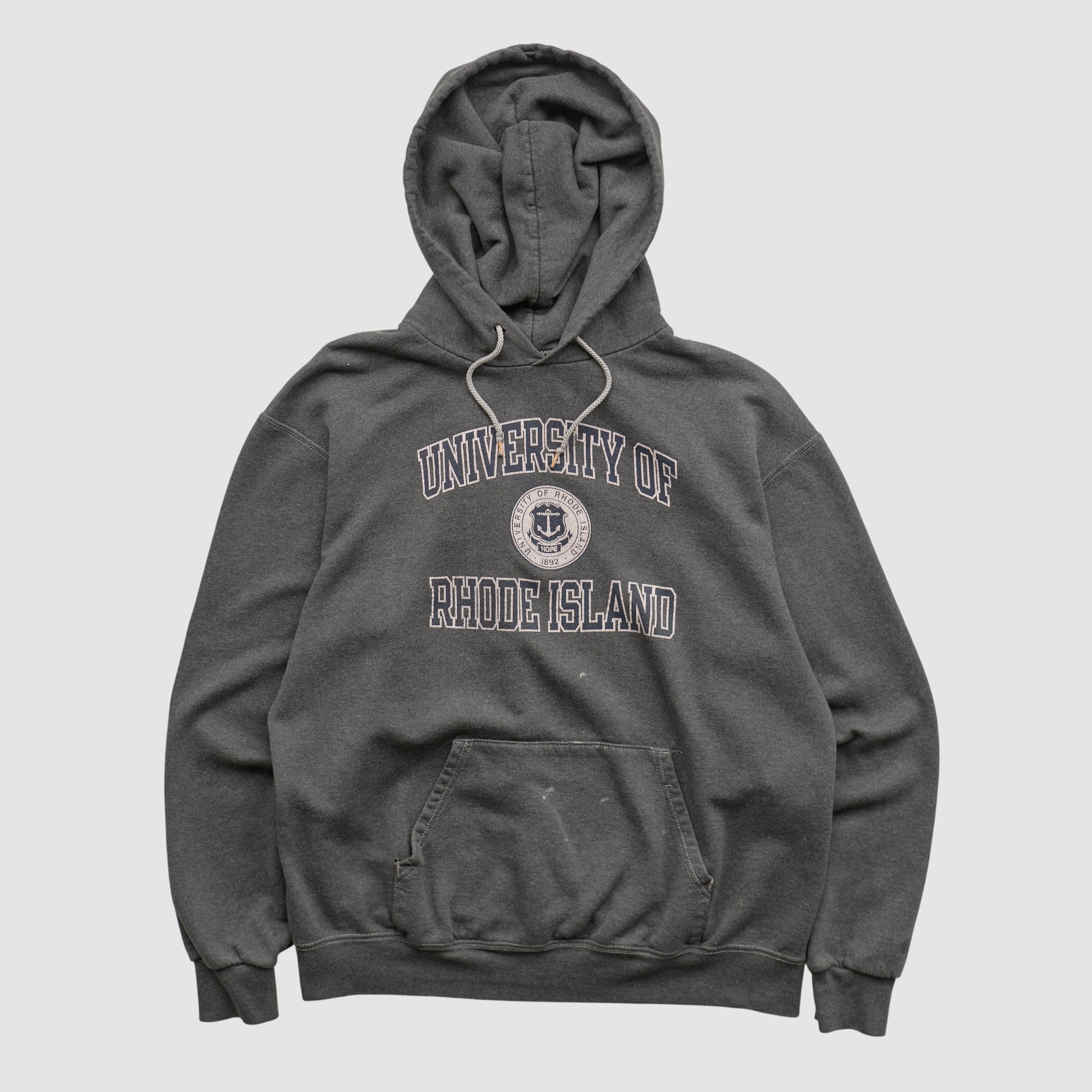 Rhode Island Rams Champion 2010s Hooded Pullover Sweatshirt - Charcoal - S