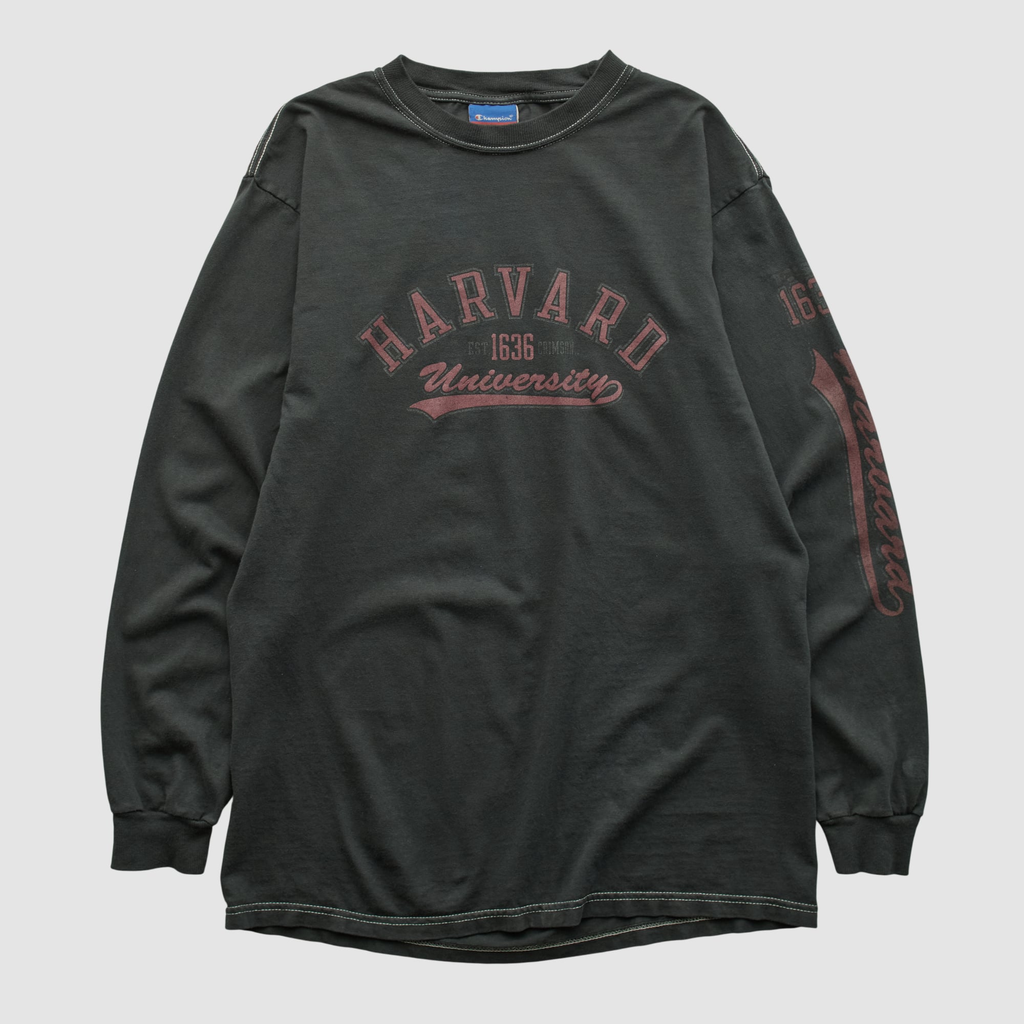 Harvard Crimson Champion 2000s Long Sleeve T-shirt - Black - S