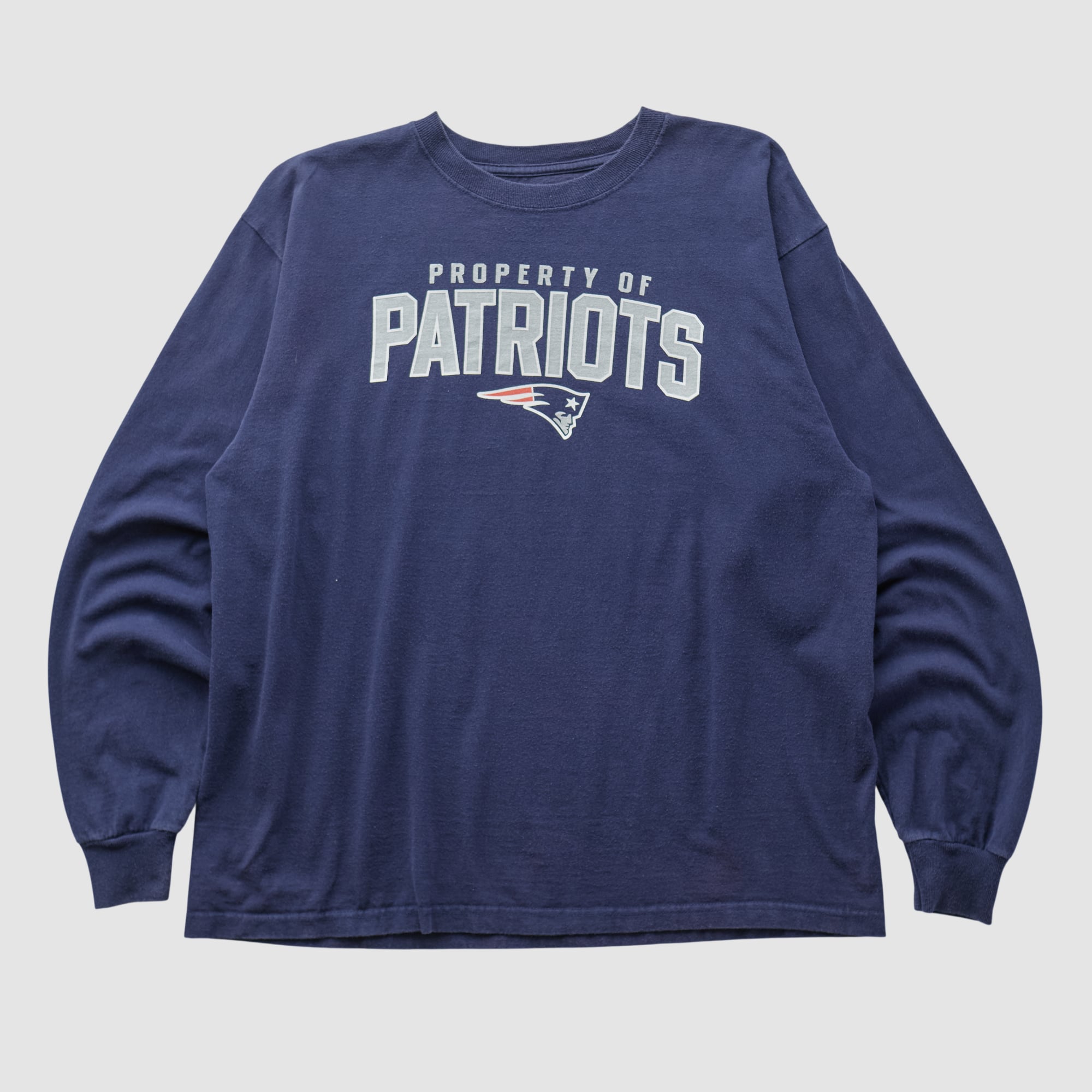 New England Patriots Reebok 2000s Long Sleeve T-shirt - Navy - L