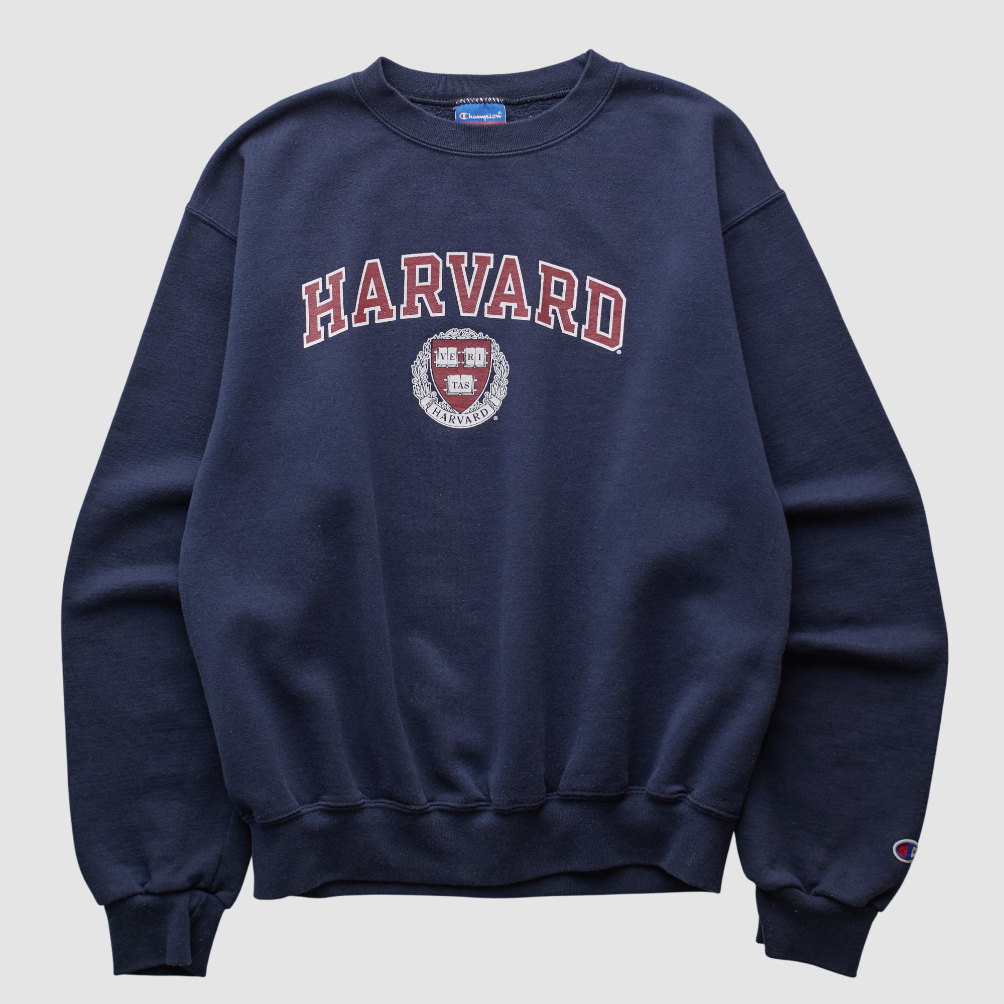 Harvard Crimson Champion 2000s Pullover Sweatshirt - Navy - XXS