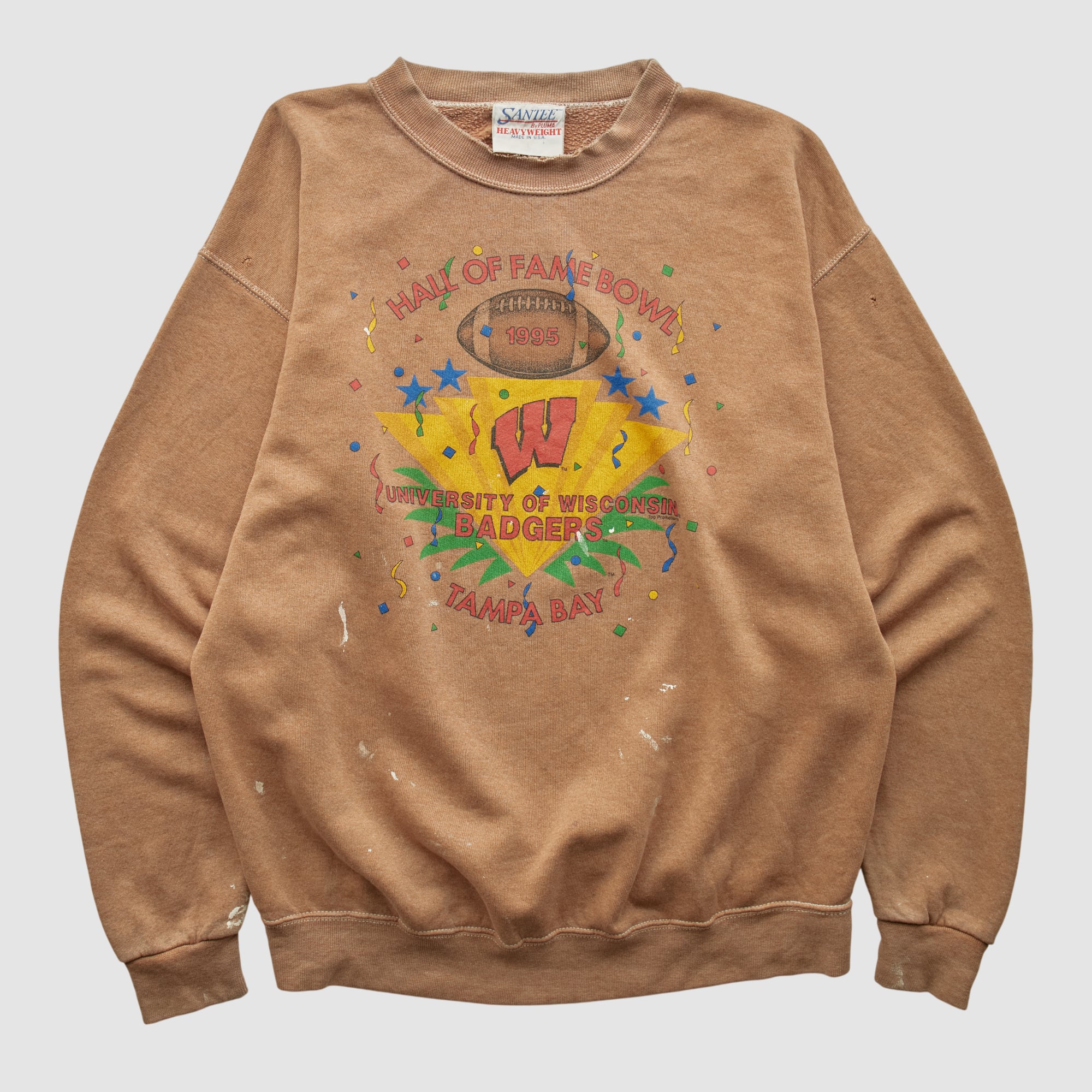 Wisconsin Badgers Santee 1995 Pullover Sweatshirt - Clay - L