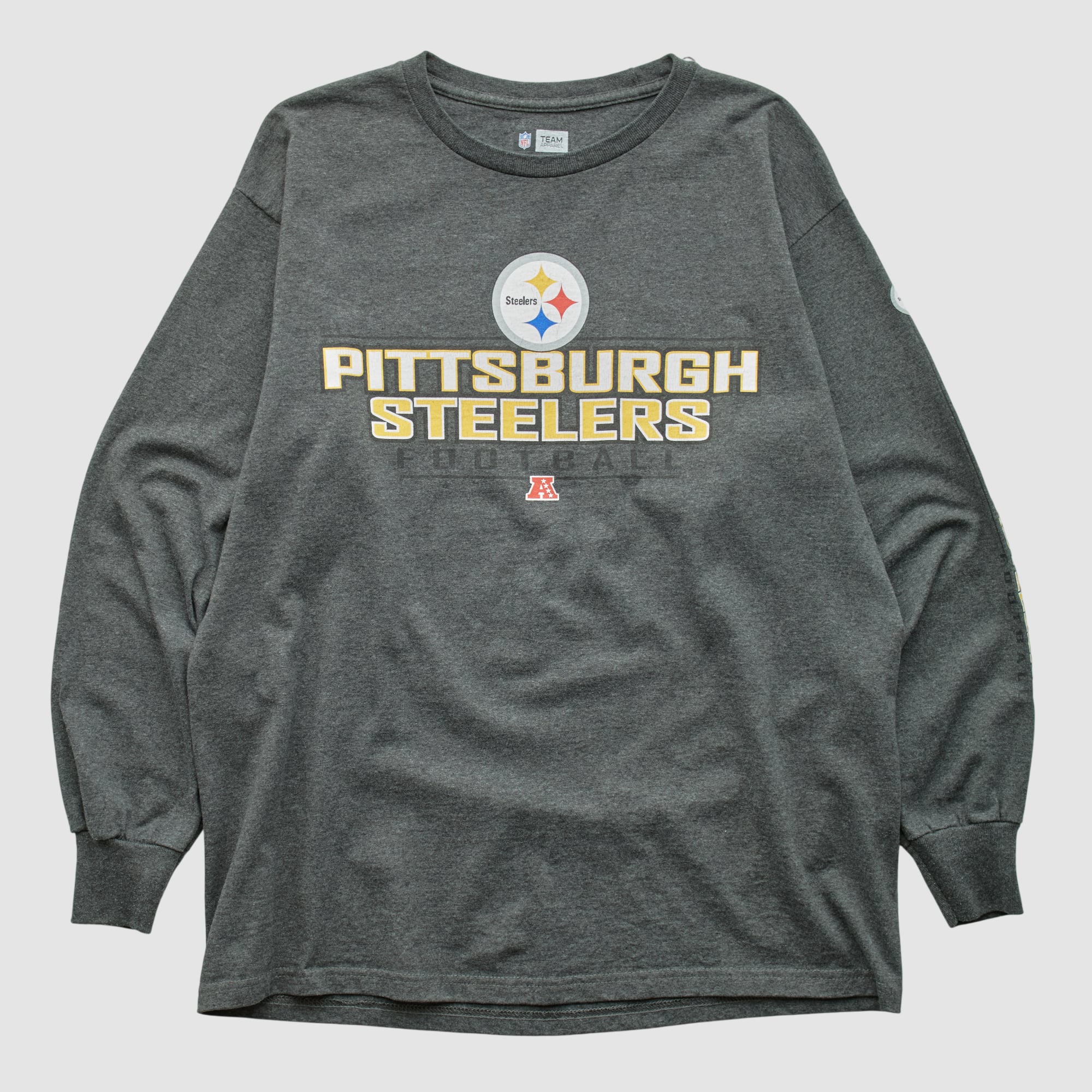 Pittsburgh Steelers NFL 2010s Long Sleeve T-shirt - Dark Heather Gray - M