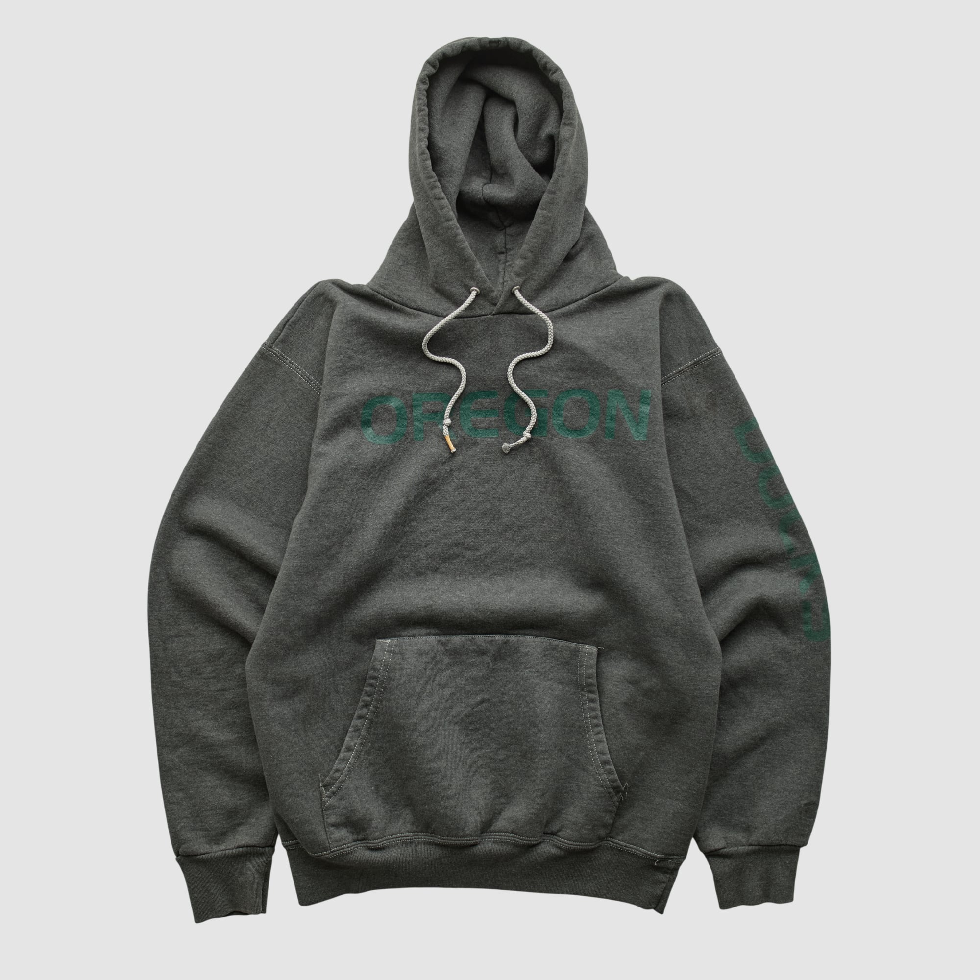 Oregon Ducks Champion 2000s Hooded Pullover Sweatshirt - Charcoal - XXS