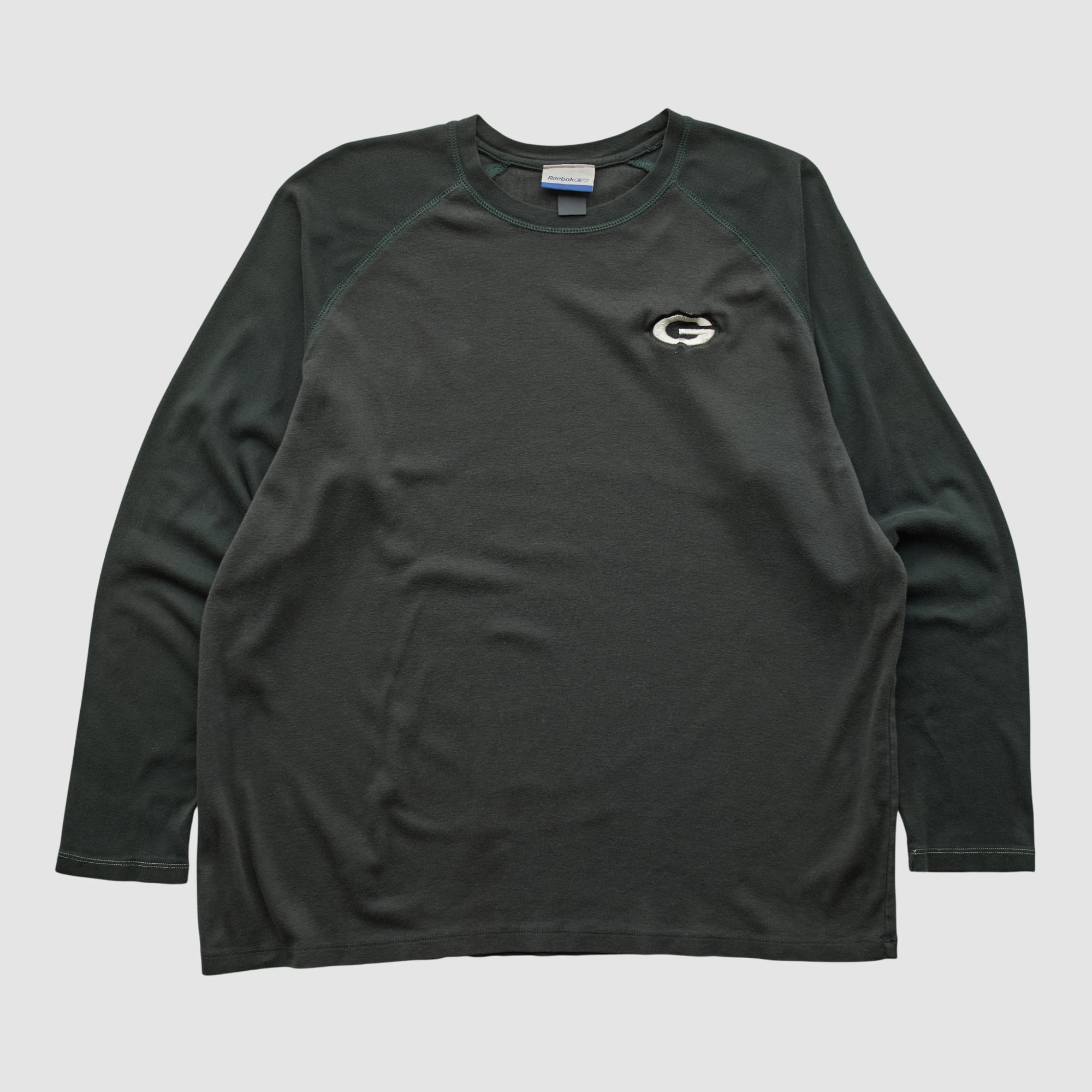 Green Bay Packers Reebok 2000s Long Sleeve T-shirt - Black - 2XL