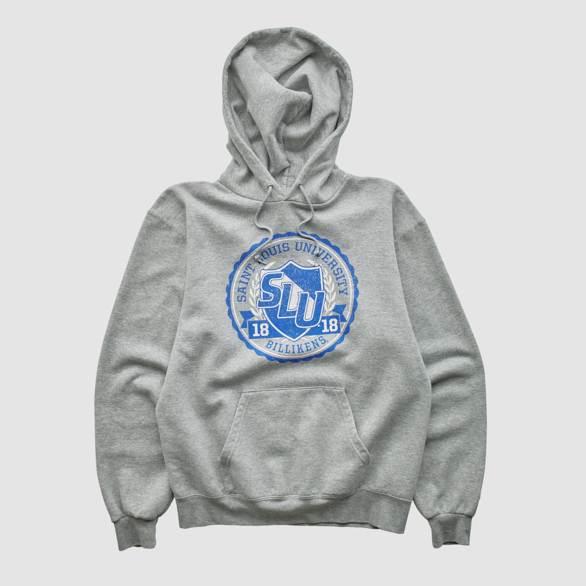 Saint Louis Billikens Champion 2010s Hooded Pullover Sweatshirt - Heather Gray - S