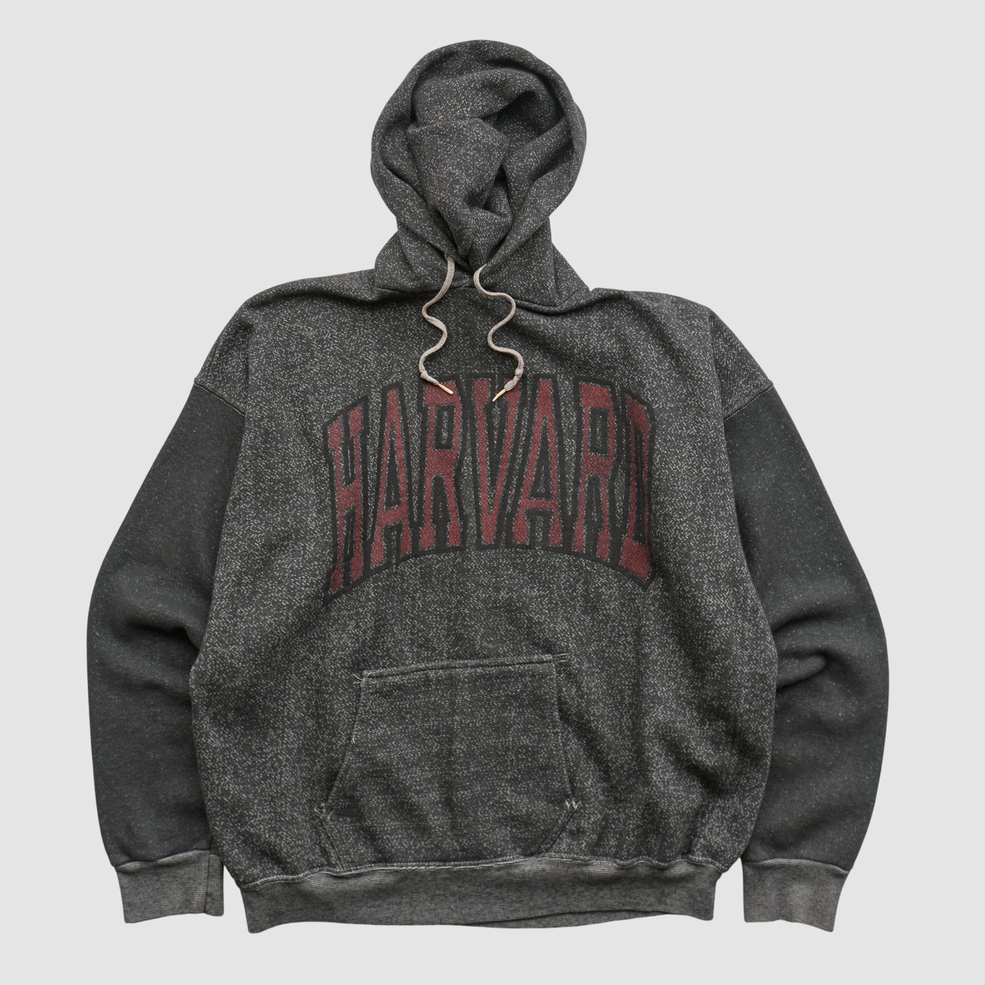 Harvard Crimson Tultex 90s Hooded Pullover Sweatshirt - Dark Heather Gray - XXS