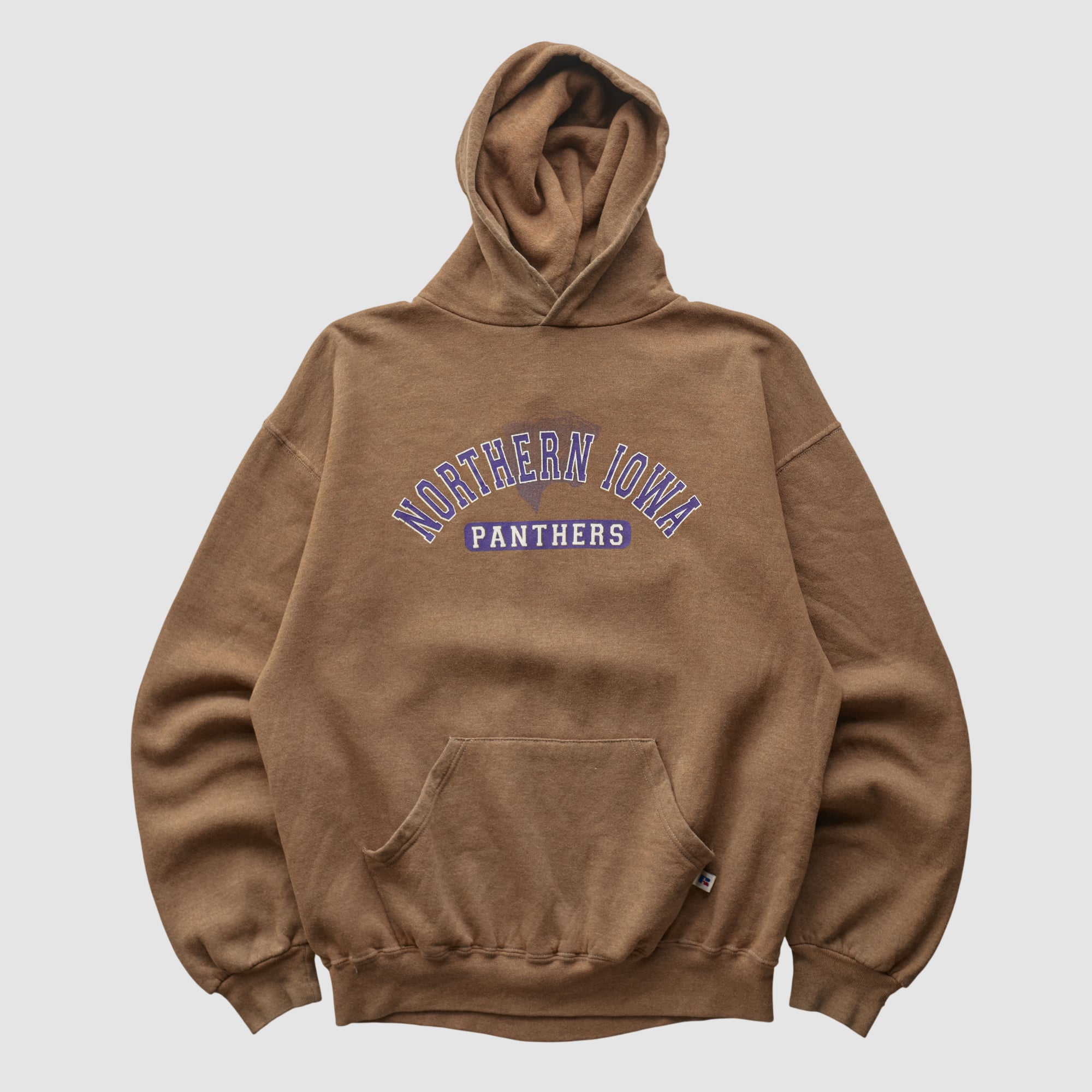 Northern Iowa Panthers Russell 2000s Hooded Pullover Sweatshirt - Brown - M