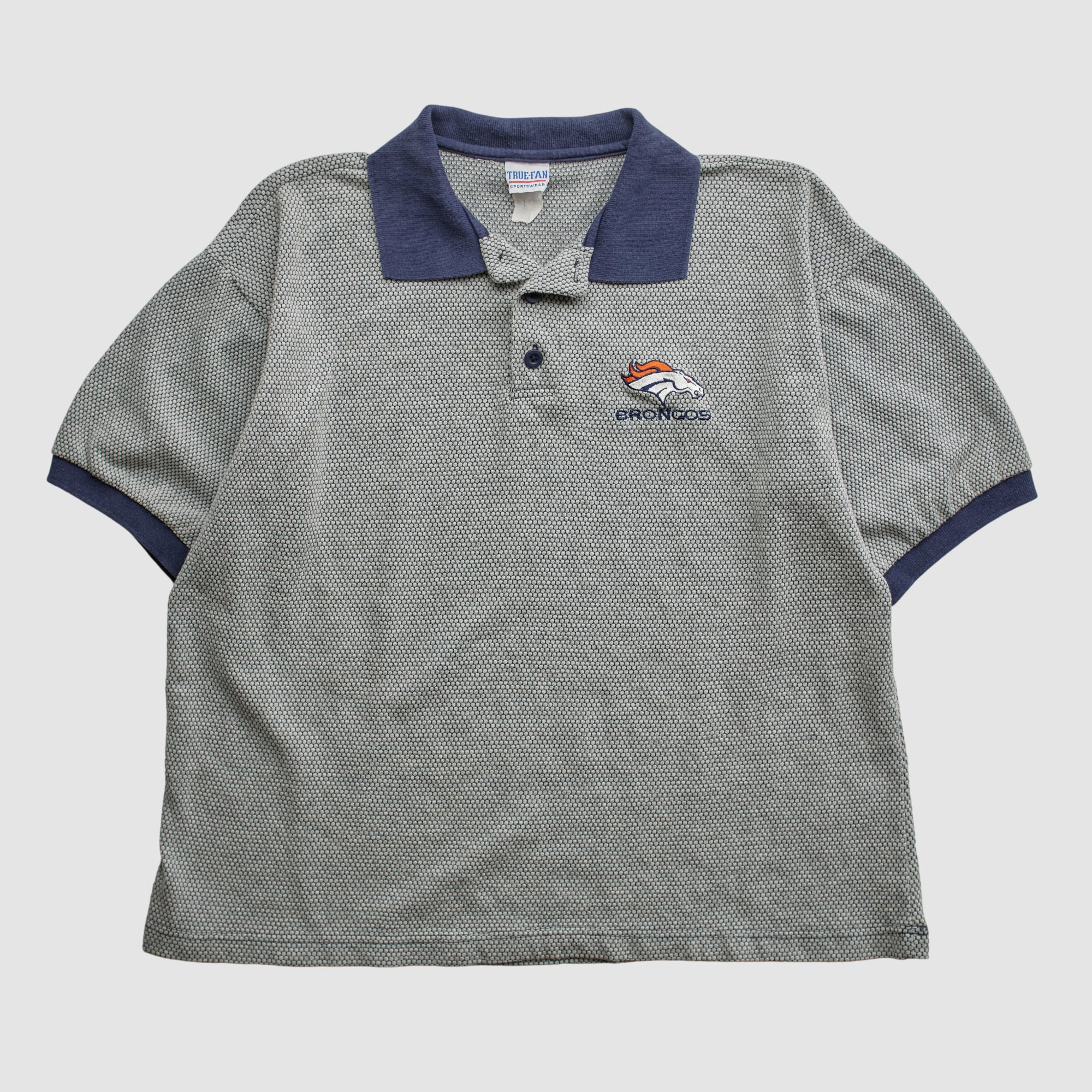 Denver Broncos True Fan 90s Polo - Gray - S