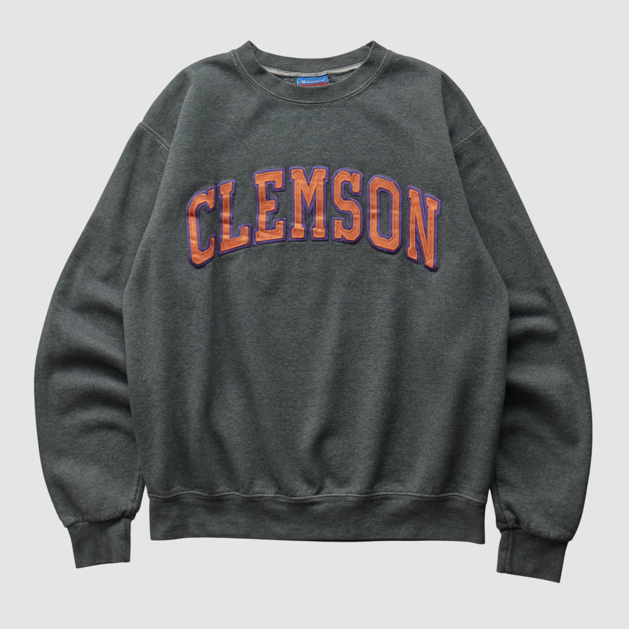 Clemson Tigers Champion 2000s Pullover Sweatshirt - Charcoal - XXS
