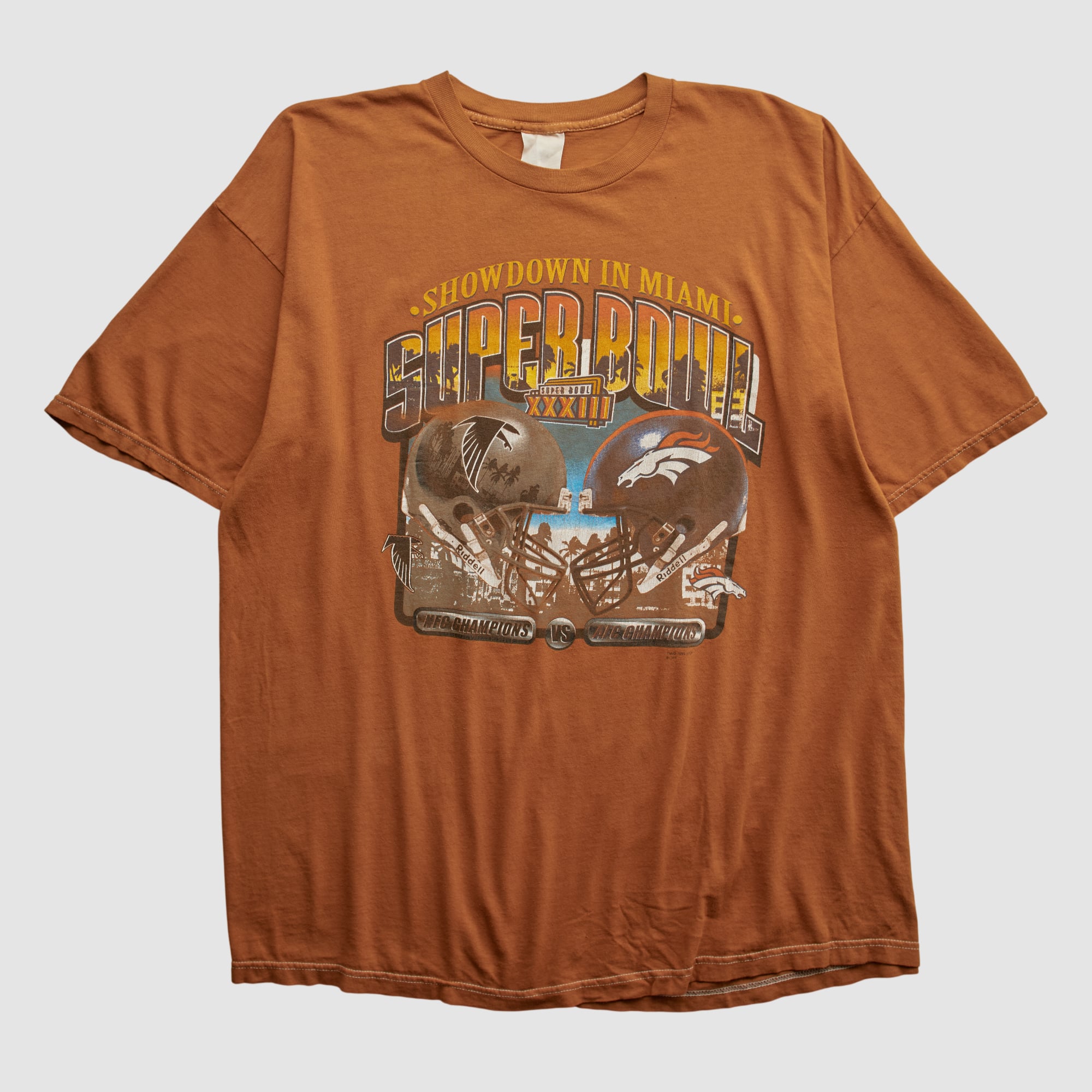 Super Bowl XXXIII 1999 T-shirt - Clay - XL