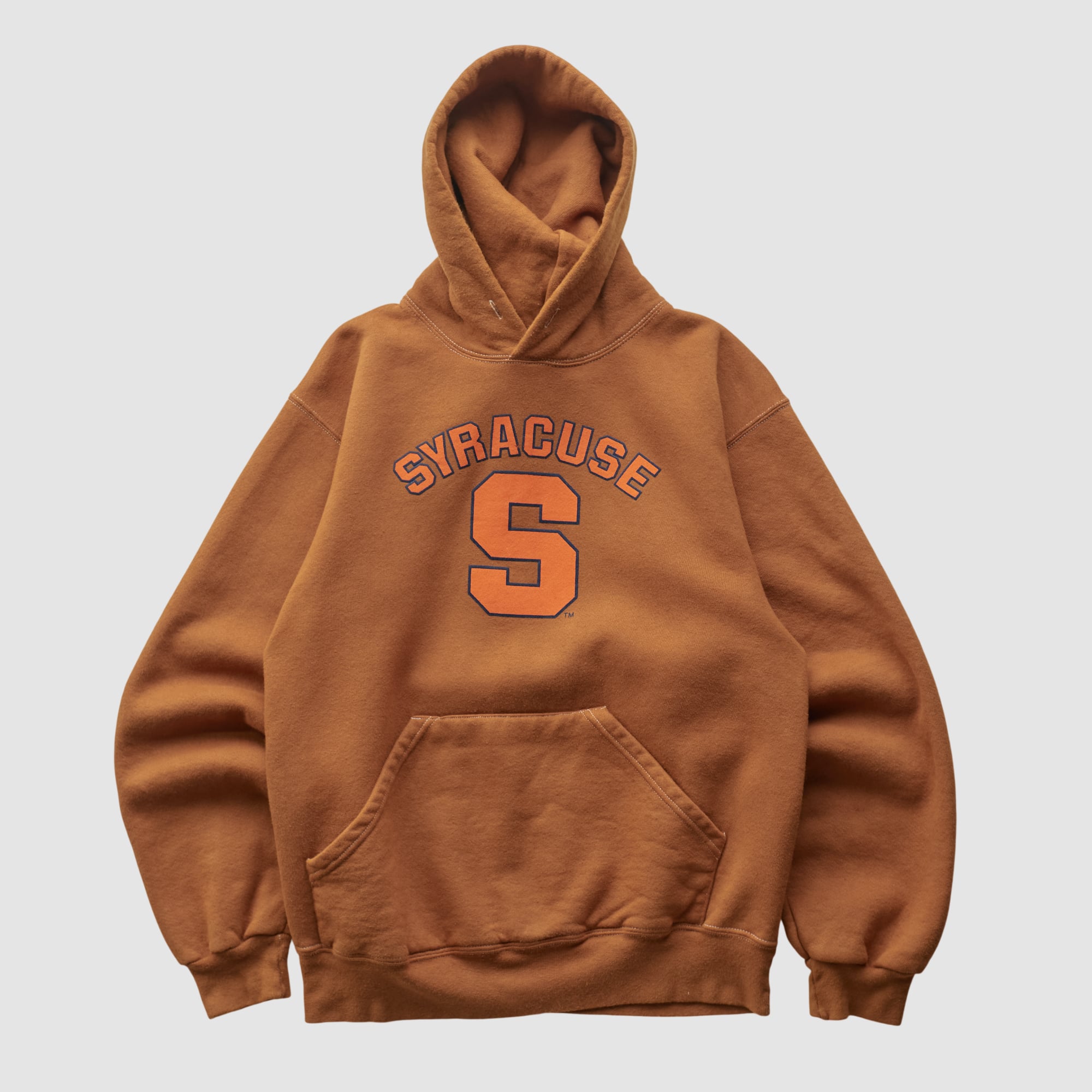 Syracuse Orange Soffe 2000s Hooded Pullover Sweatshirt - Clay - XXS