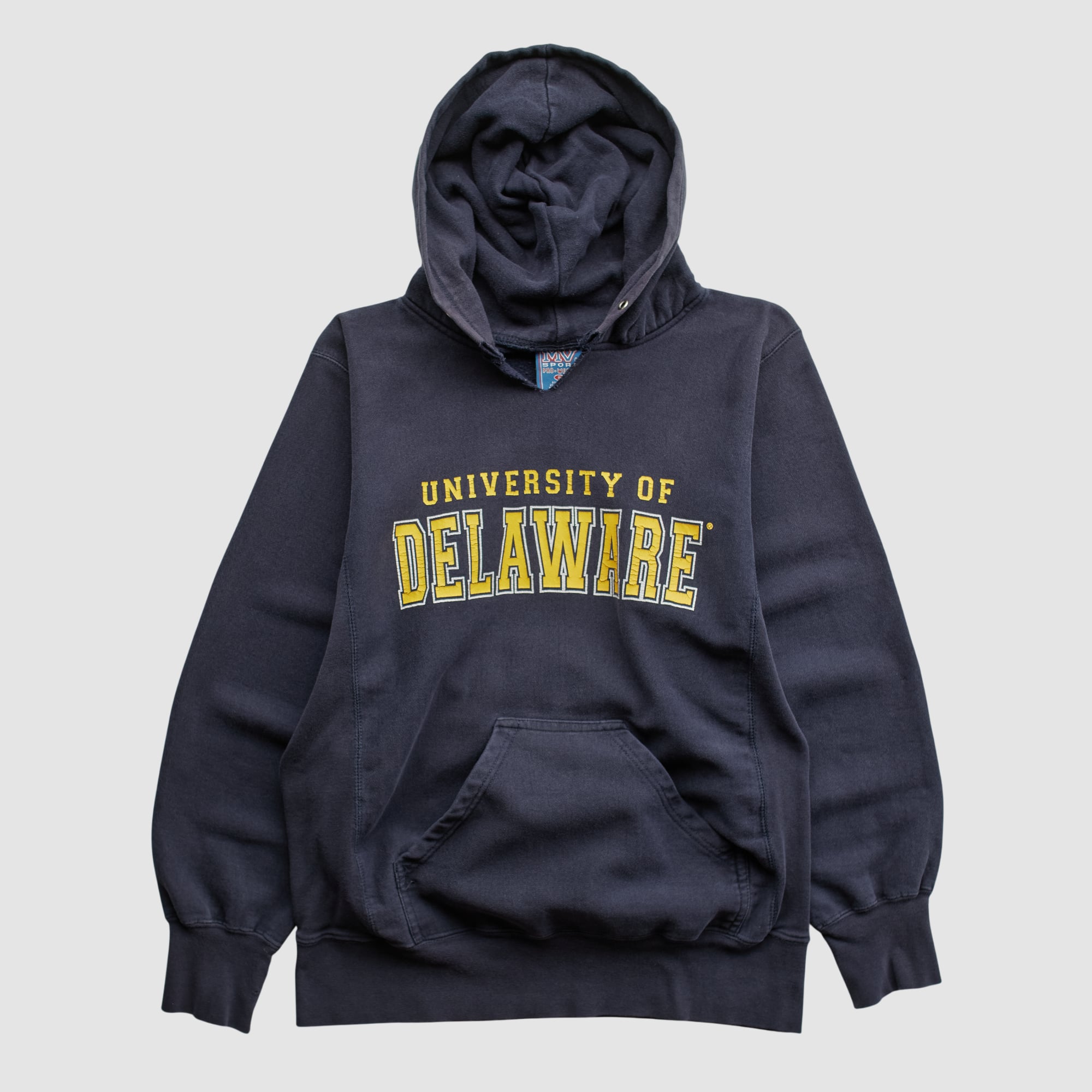 Delaware Fightin' Blue Hens MV Sport 2000s Hooded Pullover Sweatshirt - Navy - XXS