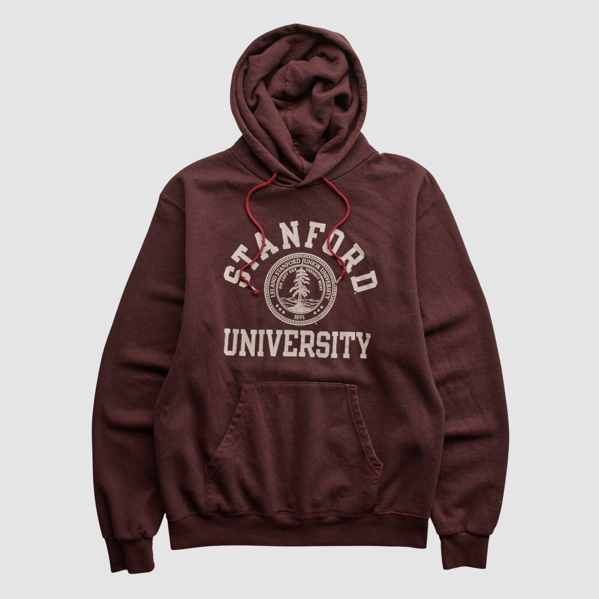Stanford Cardinal Champion 2000s Hooded Pullover Sweatshirt - Maroon - XXS