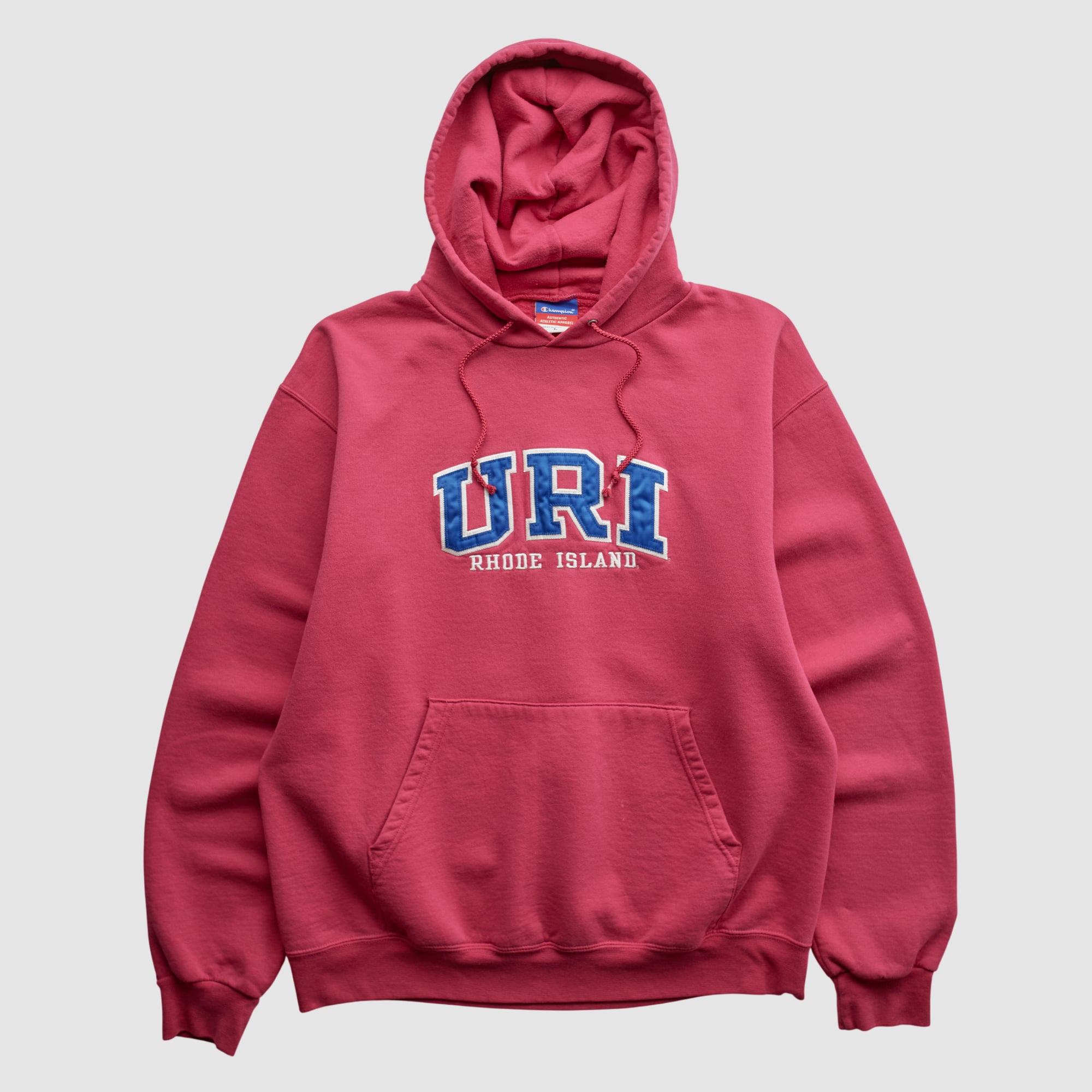 Rhode Island Rams Champion 2000s Hooded Pullover Sweatshirt - Pink - XXS