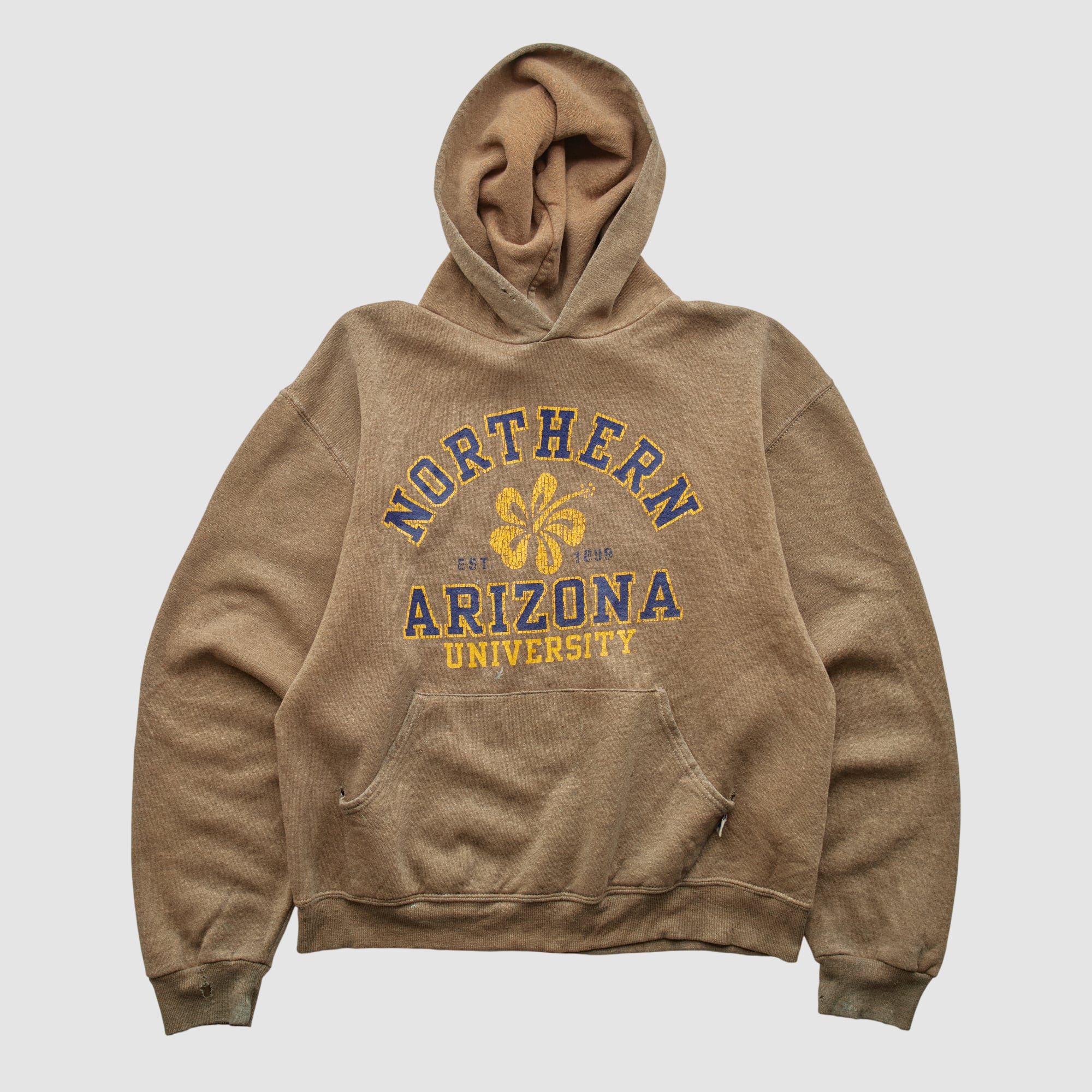 Northern Arizona Lumberjacks Russell 2000s Hooded Pullover Sweatshirt - Tan - XXS