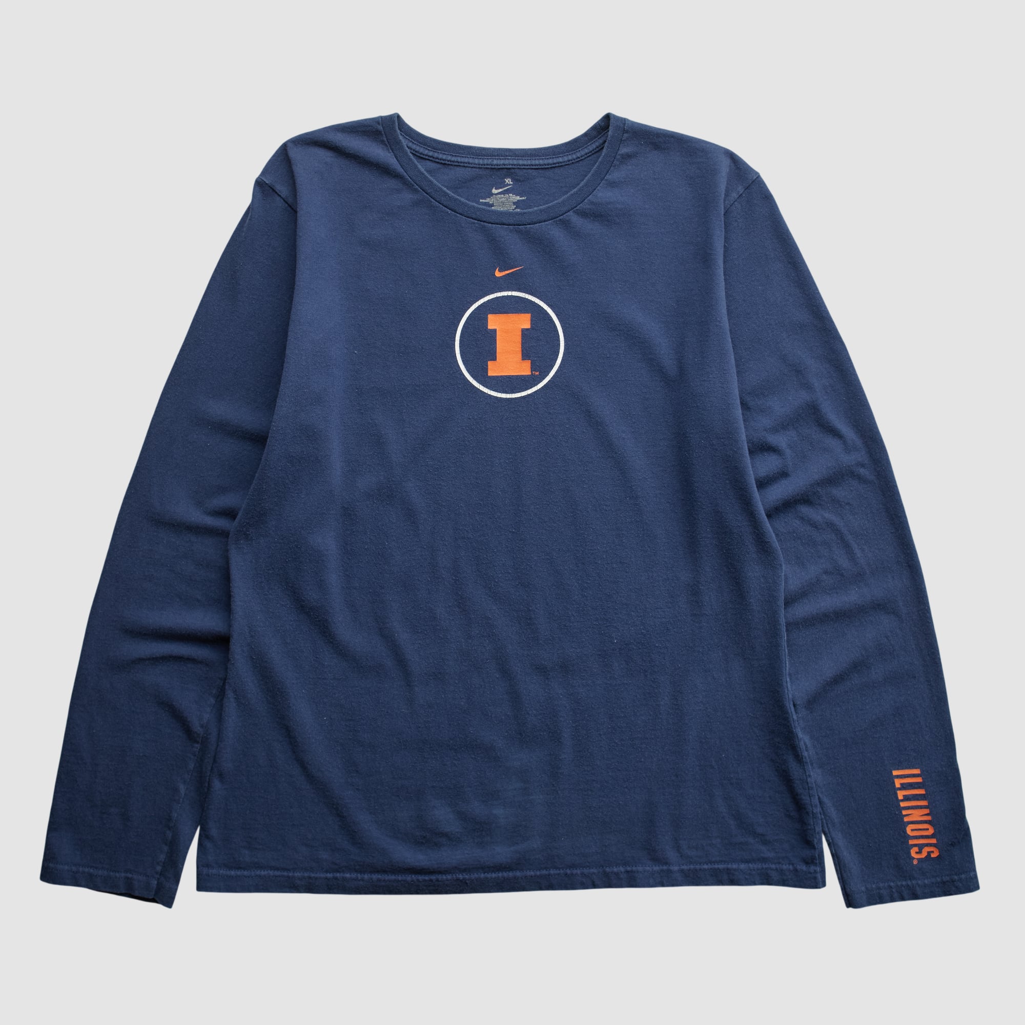 Illinois Fighting Illini Nike 2000s Long Sleeve T-shirt - Navy - S