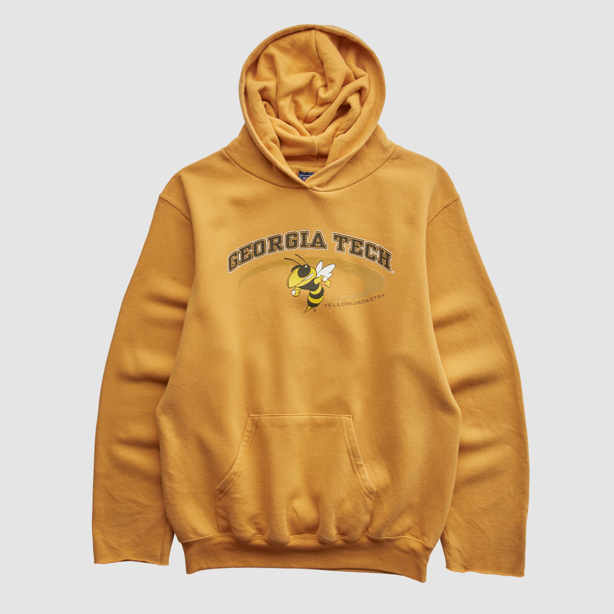 Georgia Tech Yellow Jackets Jansport 2000s Hooded Pullover Sweatshirt - Yellow - XXS