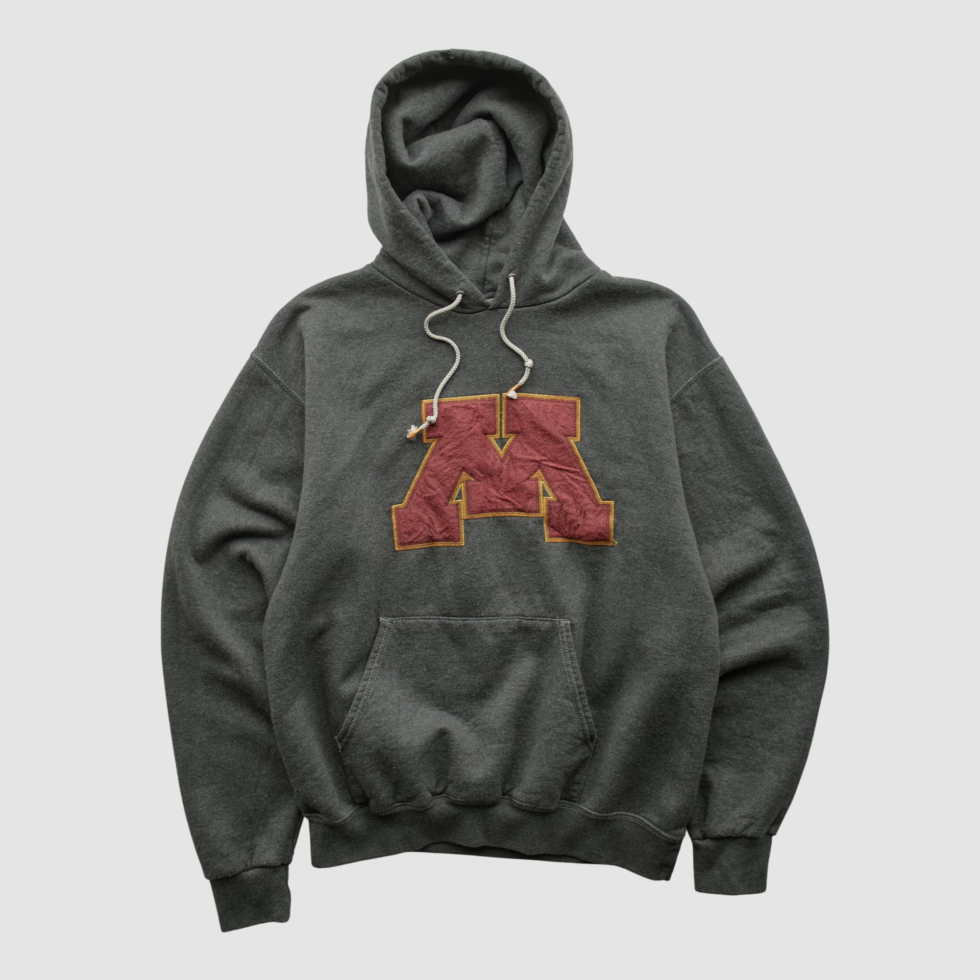 Minnesota Golden Gophers Champion 2000s Hooded Pullover Sweatshirt - Dark Heather Gray - S