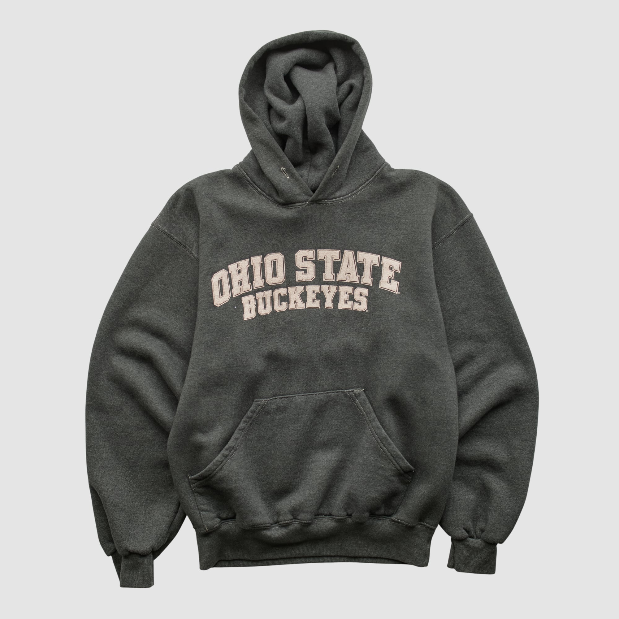 Ohio State Buckeyes Soffe 2000s Hooded Pullover Sweatshirt - Dark Heather Gray - XXS