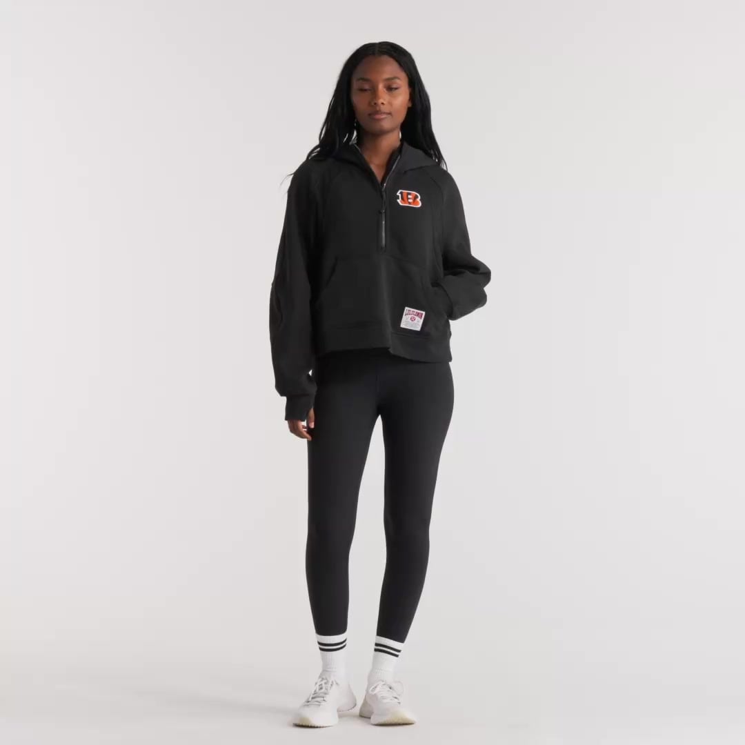 Women's lululemon Black Cincinnati Bengals Scuba Oversized Half