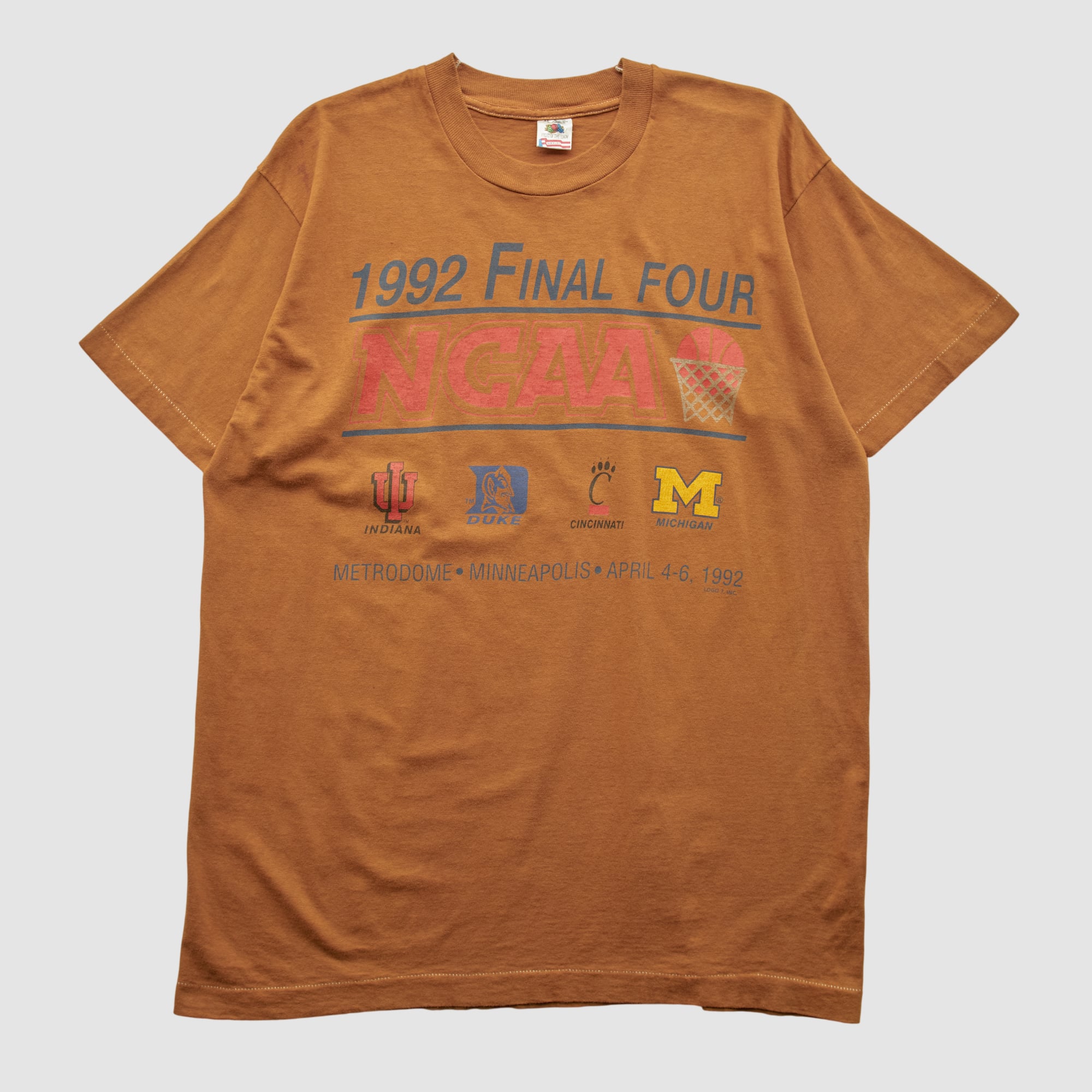 Final Four Fruit of the Loom 1992 T-shirt - Clay - XL