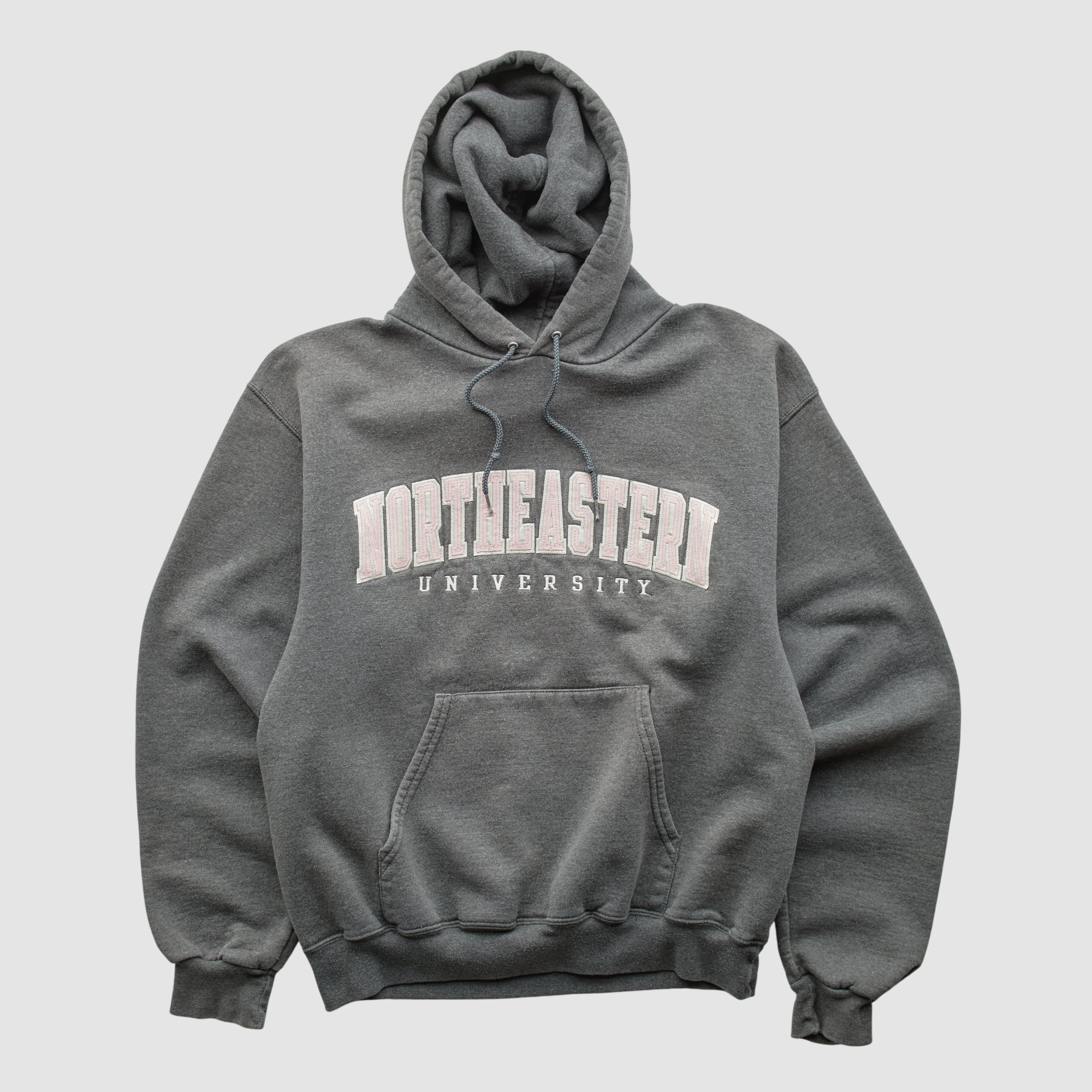 Northeastern Huskies Champion 2000s Hooded Pullover Sweatshirt - Dark Heather Gray - XS