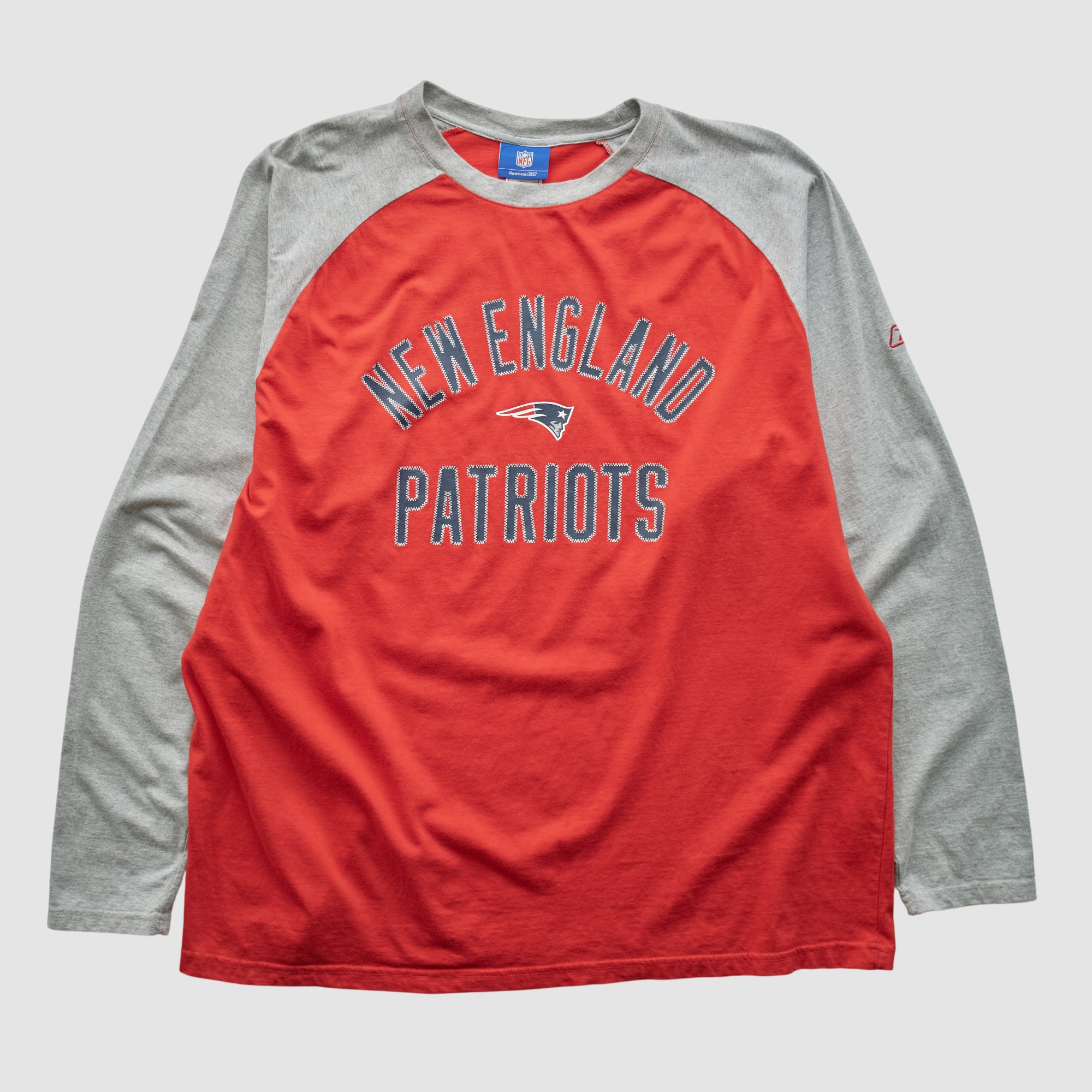 New England Patriots Reebok 2000s Long Sleeve T-shirt - Red - 2XL