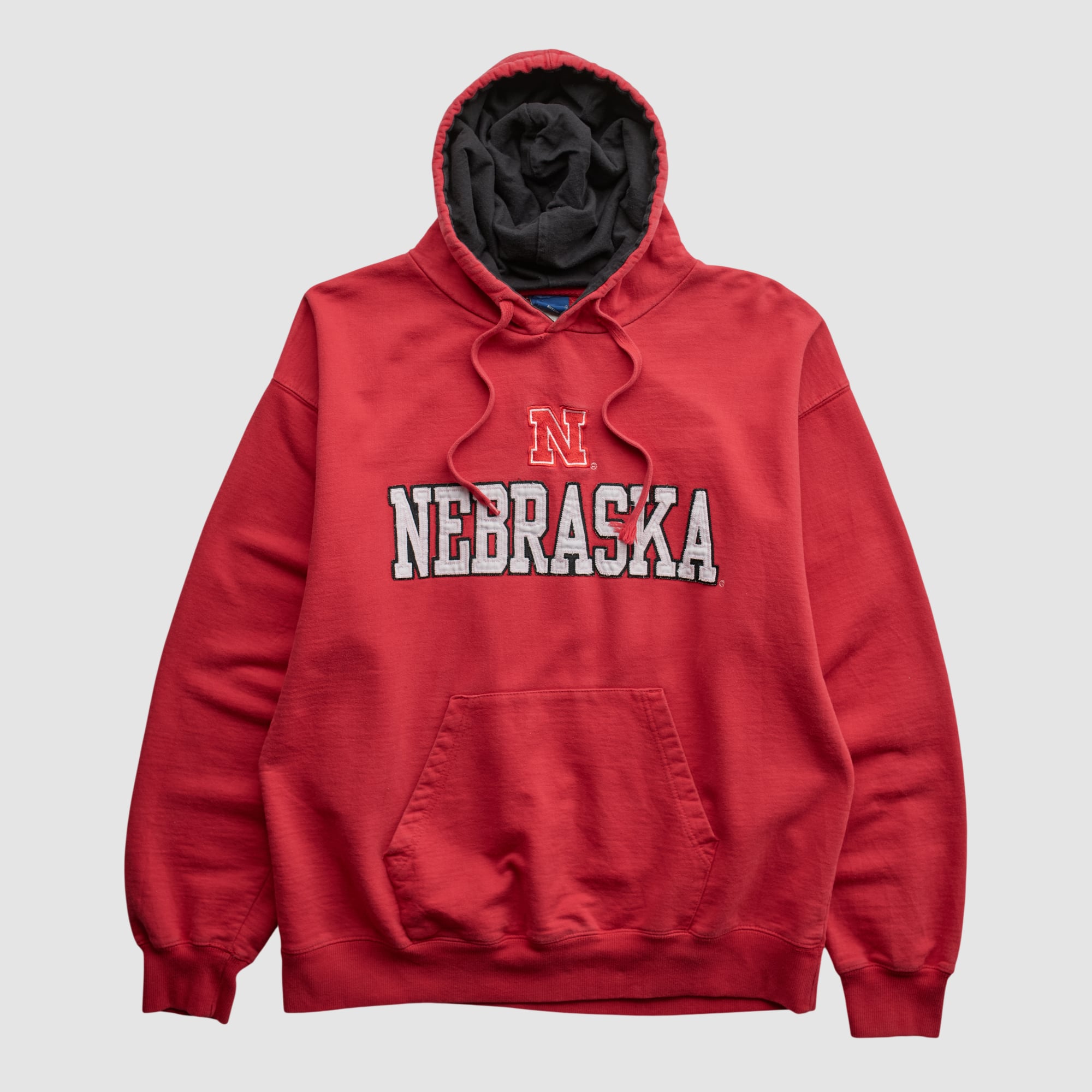 Nebraska Huskers Old Varsity Brand 2010s Hooded Pullover Sweatshirt - Red - M