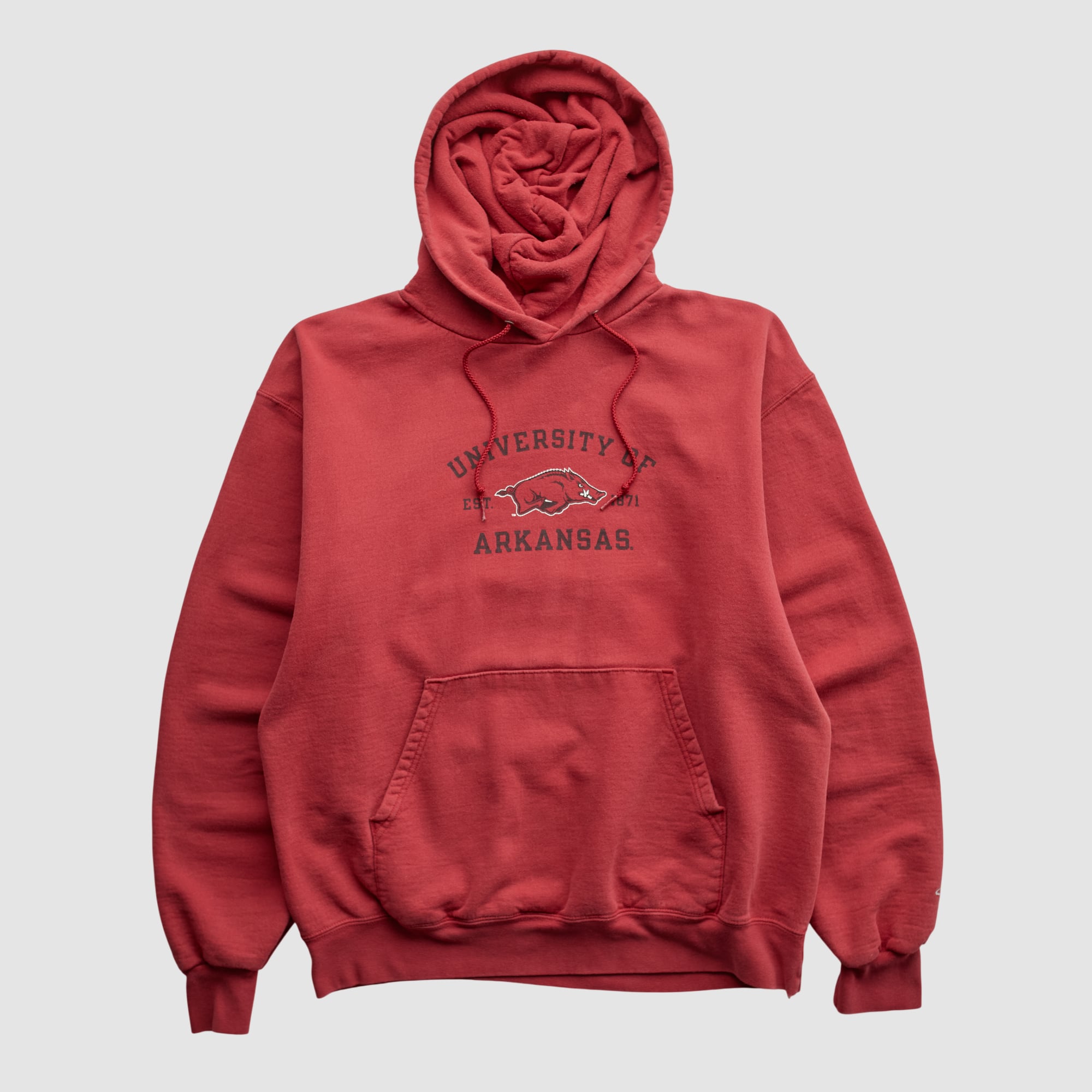 Arkansas Razorbacks Champion 2000s Hooded Pullover Sweatshirt - Red - XS