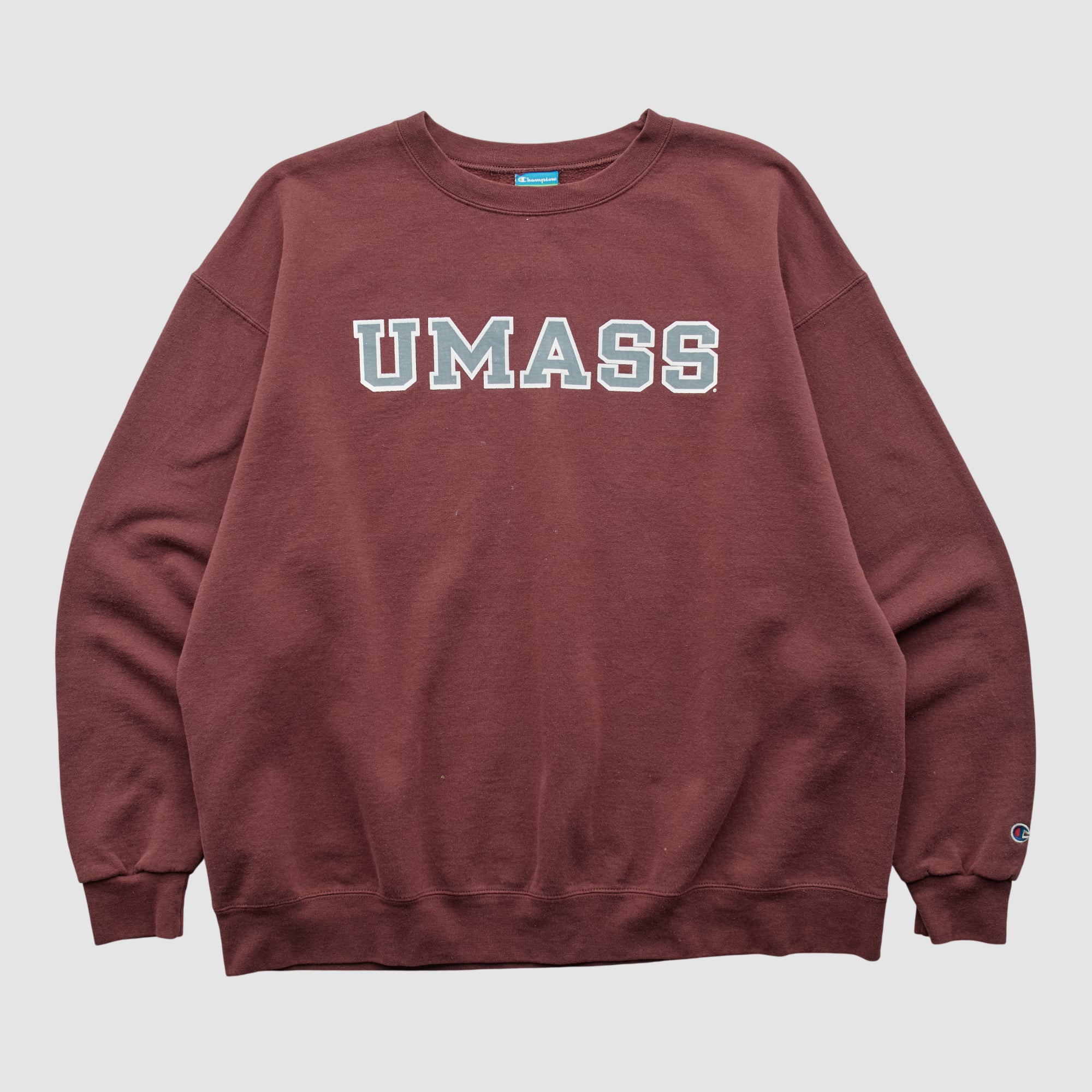 UMass Minutemen Champion 2010s Pullover Sweatshirt - Maroon - L