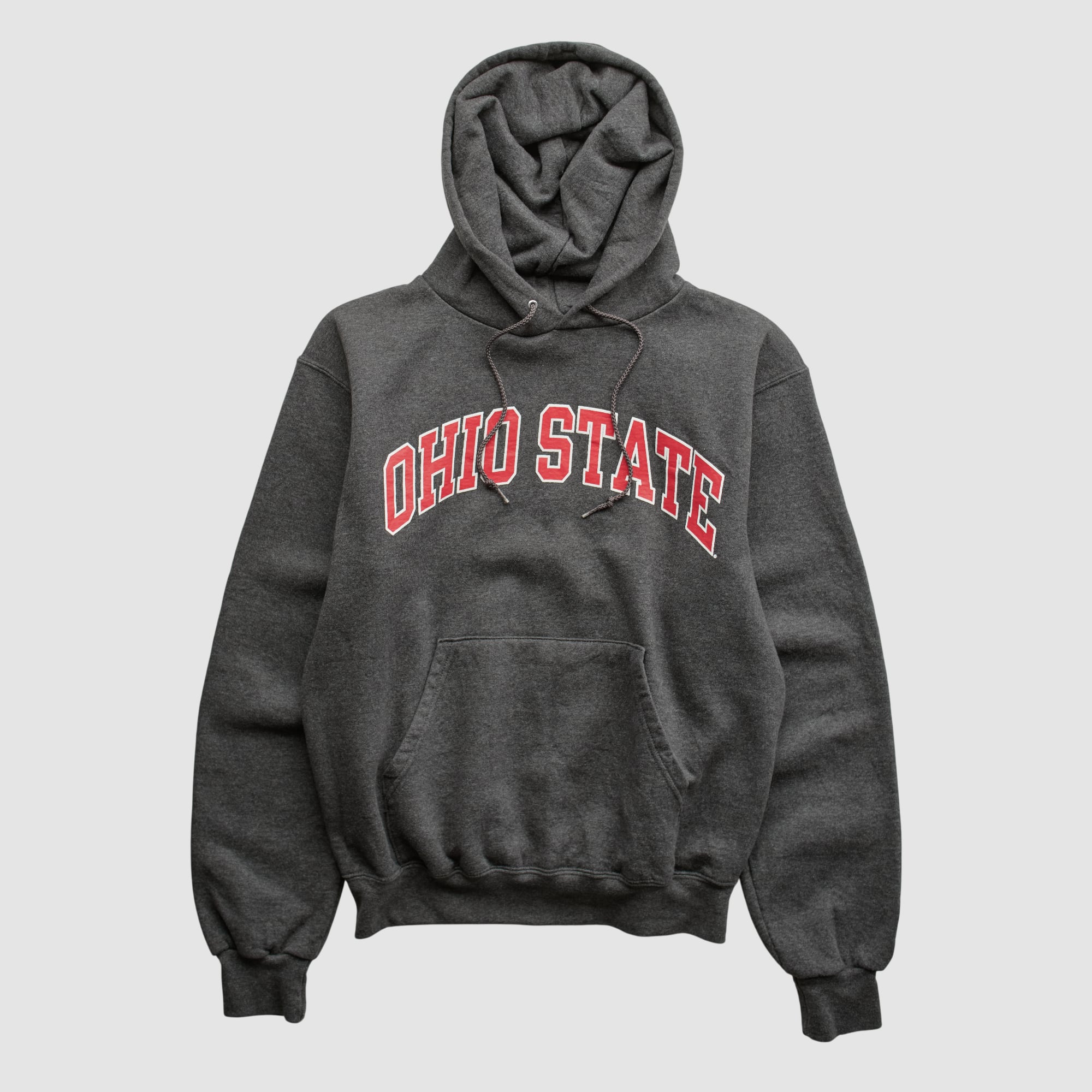 Ohio State Buckeyes Champion 2010s Hooded Pullover Sweatshirt - Dark Heather Gray - XS