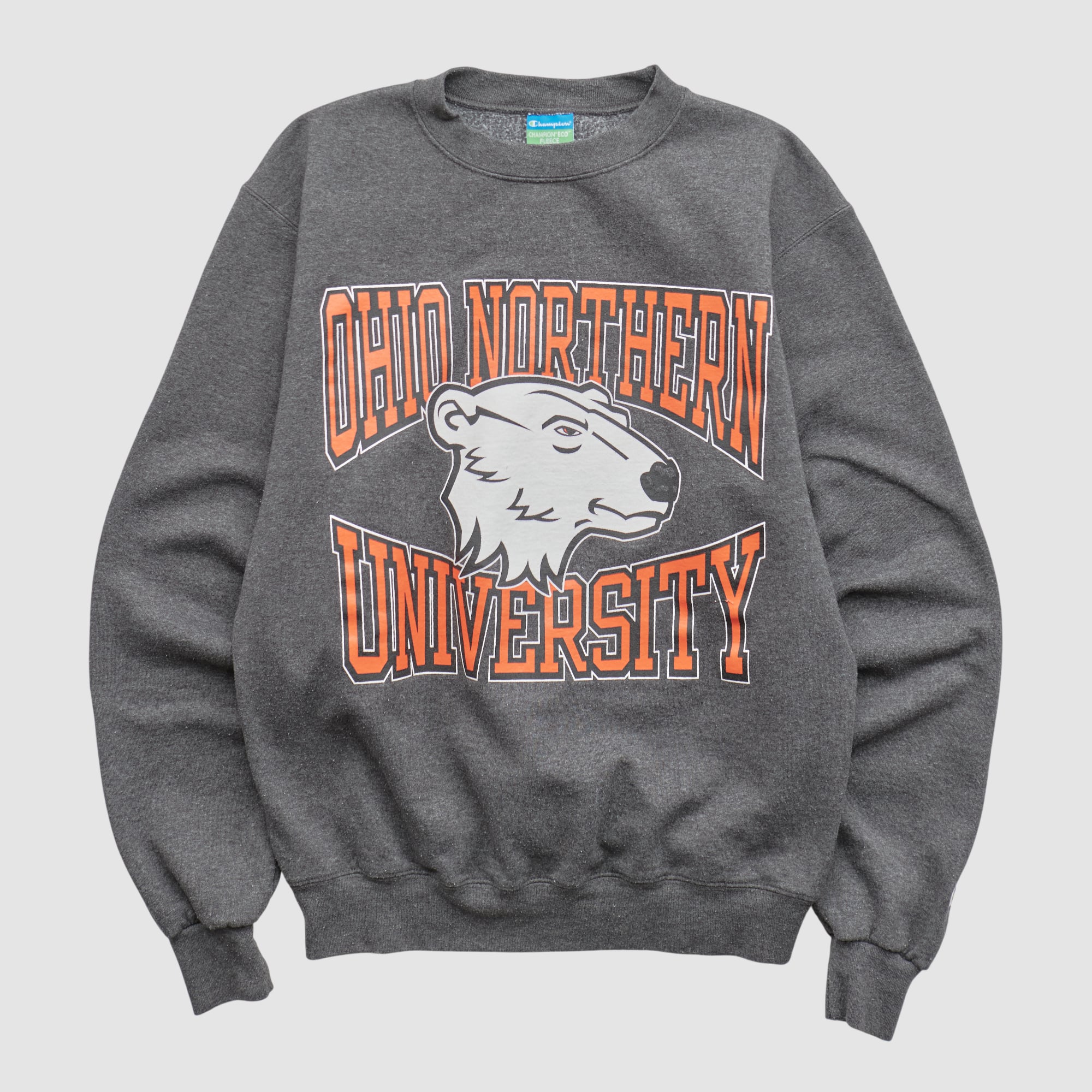 Ohio Northern Polar Bears Champion 2010s Pullover Sweatshirt - Dark Heather Gray - XS