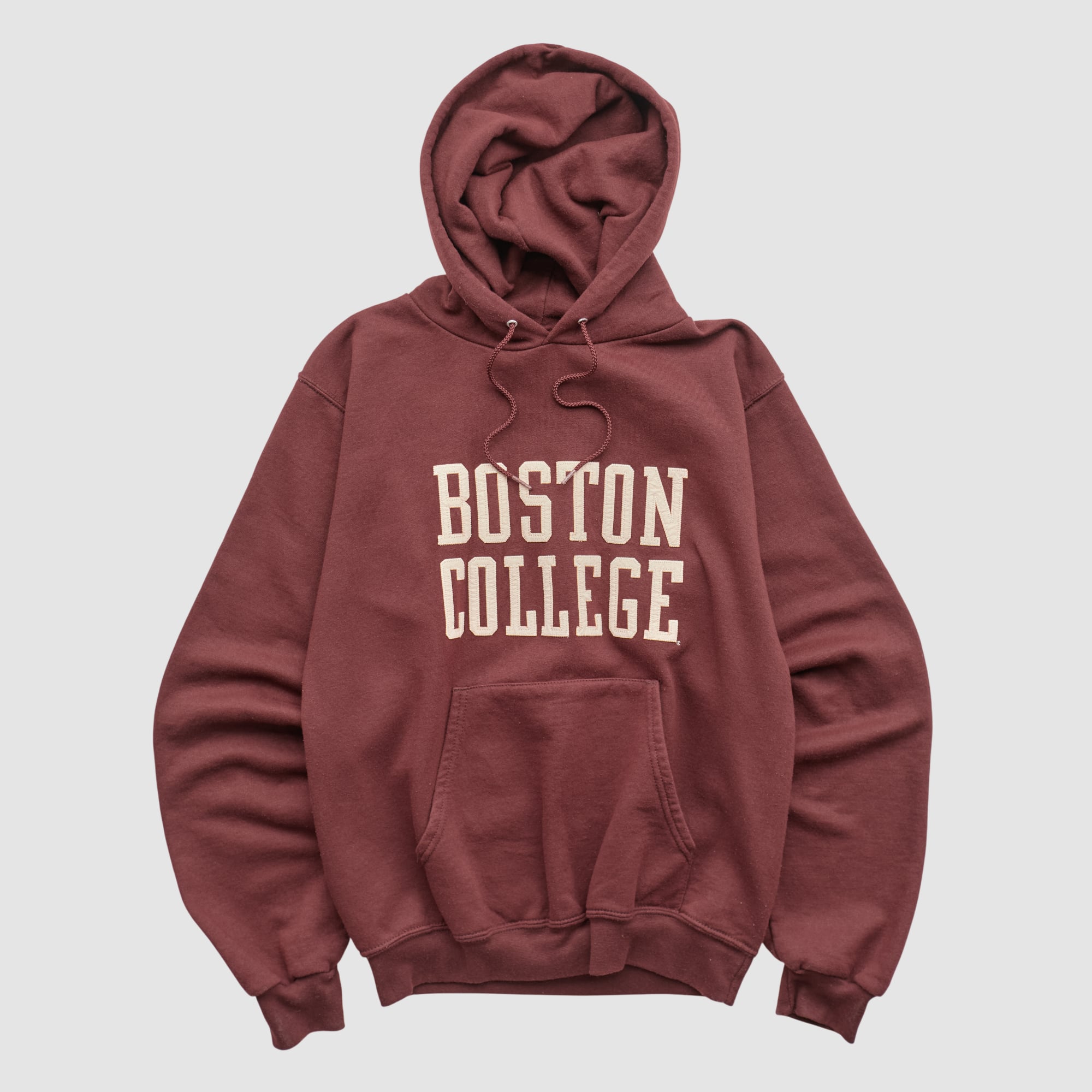 Boston College Eagles Champion 2000s Hooded Pullover Sweatshirt - Maroon - XXS