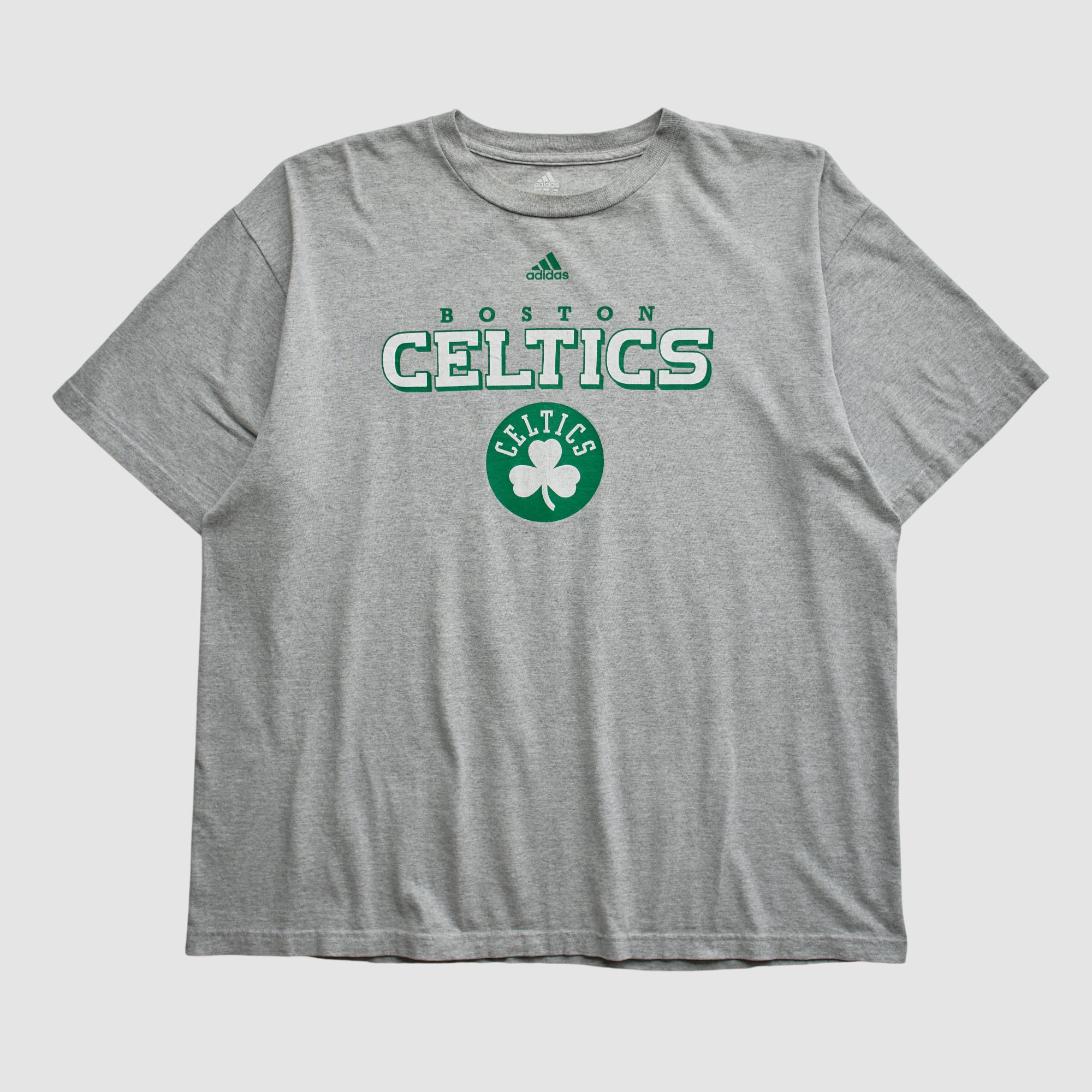 Boston Celtics Adidas 2010s T-shirt - Heather Gray - 2XL