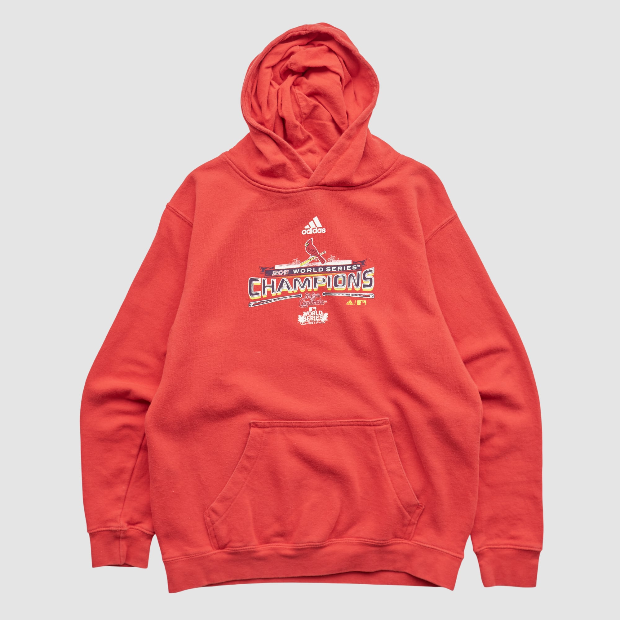 St. Louis Cardinals Adidas 2011 Hooded Pullover Sweatshirt - Red - XS
