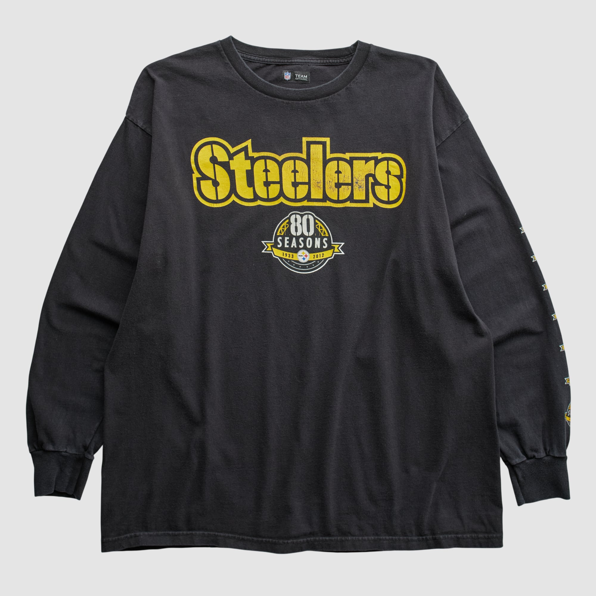 Pittsburgh Steelers NFL 2010s Long Sleeve T-shirt - Black - L