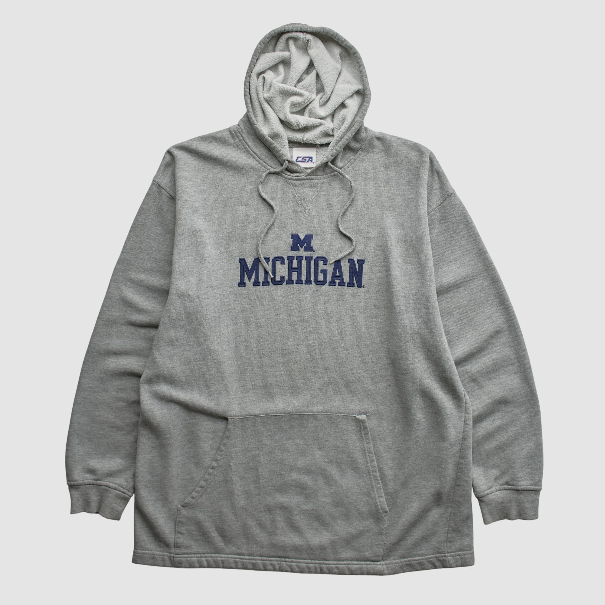 Michigan Wolverines CSA 2000s Hooded Pullover Sweatshirt - Heather Gray - S