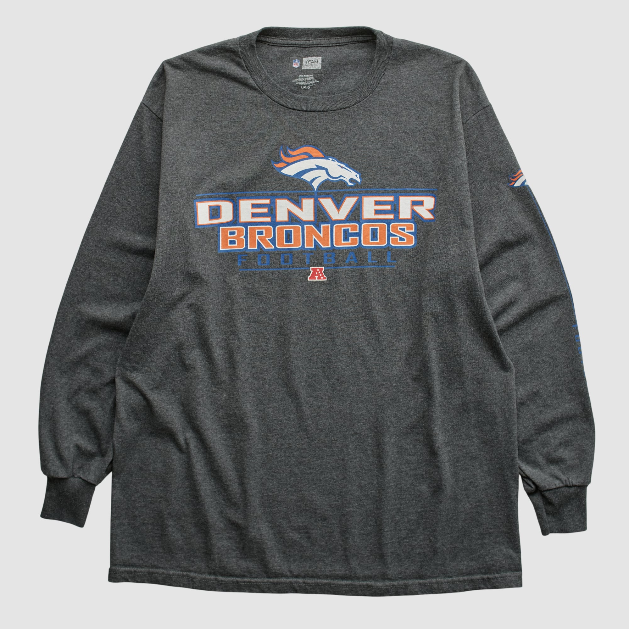 Denver Broncos NFL 2010s Long Sleeve T-shirt - Dark Heather Gray - M
