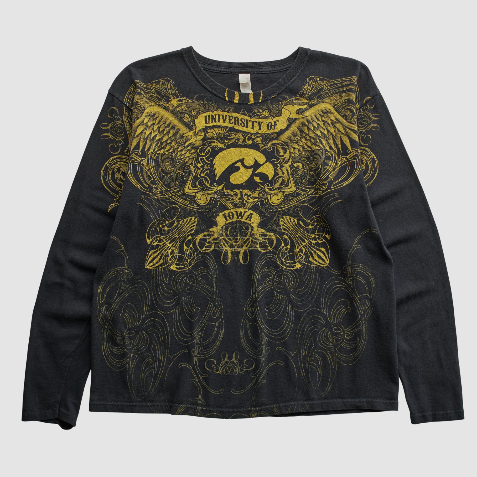 Iowa Hawkeyes Anvil 2010s Long Sleeve T-shirt - Black - S
