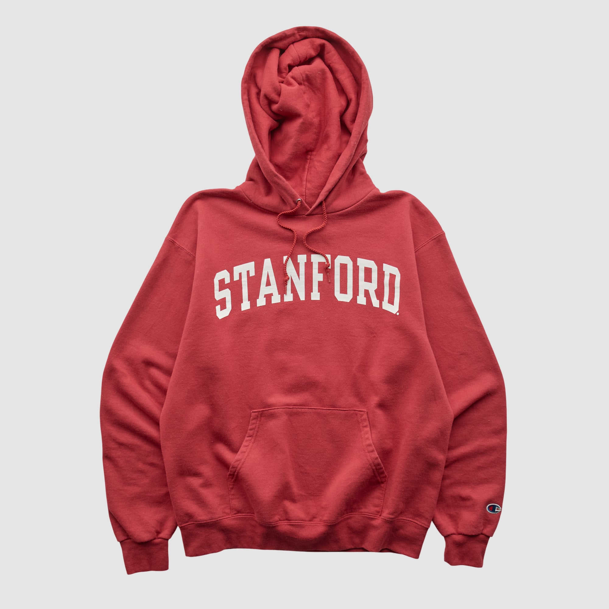 Stanford Cardinal Champion 2000s Hooded Pullover Sweatshirt - Red - XS