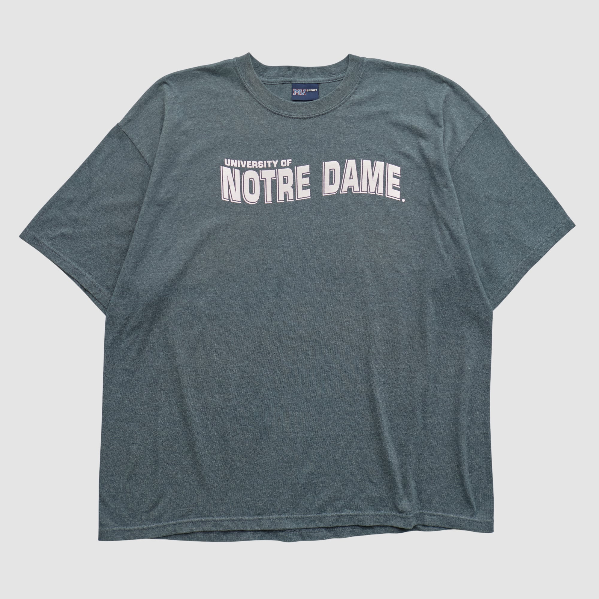 Notre Dame Fighting Irish MV Sport 2000s T-shirt - Dark Heather Gray - 2XL
