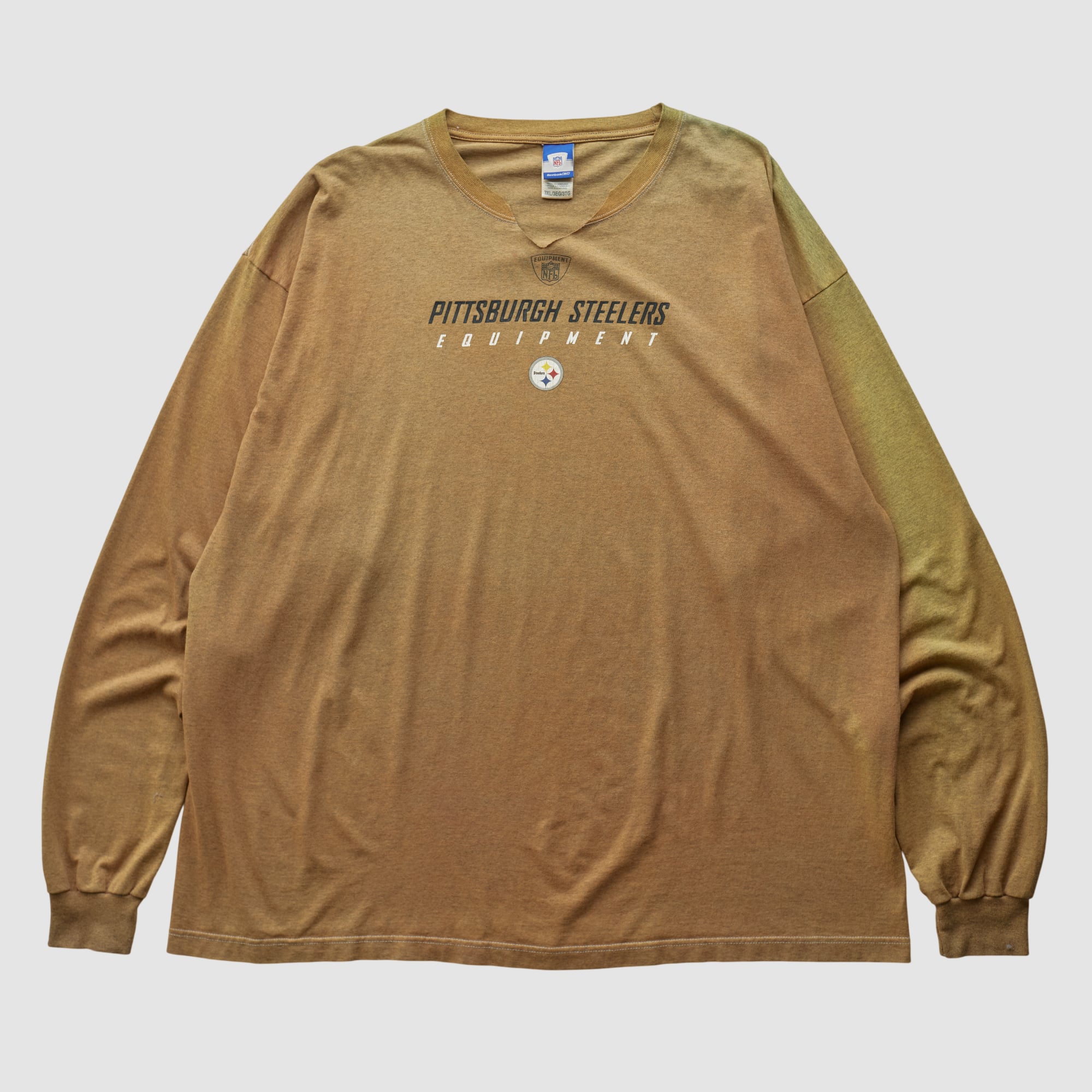 Pittsburgh Steelers Reebok 2000s Long Sleeve T-shirt - Clay - 3XL