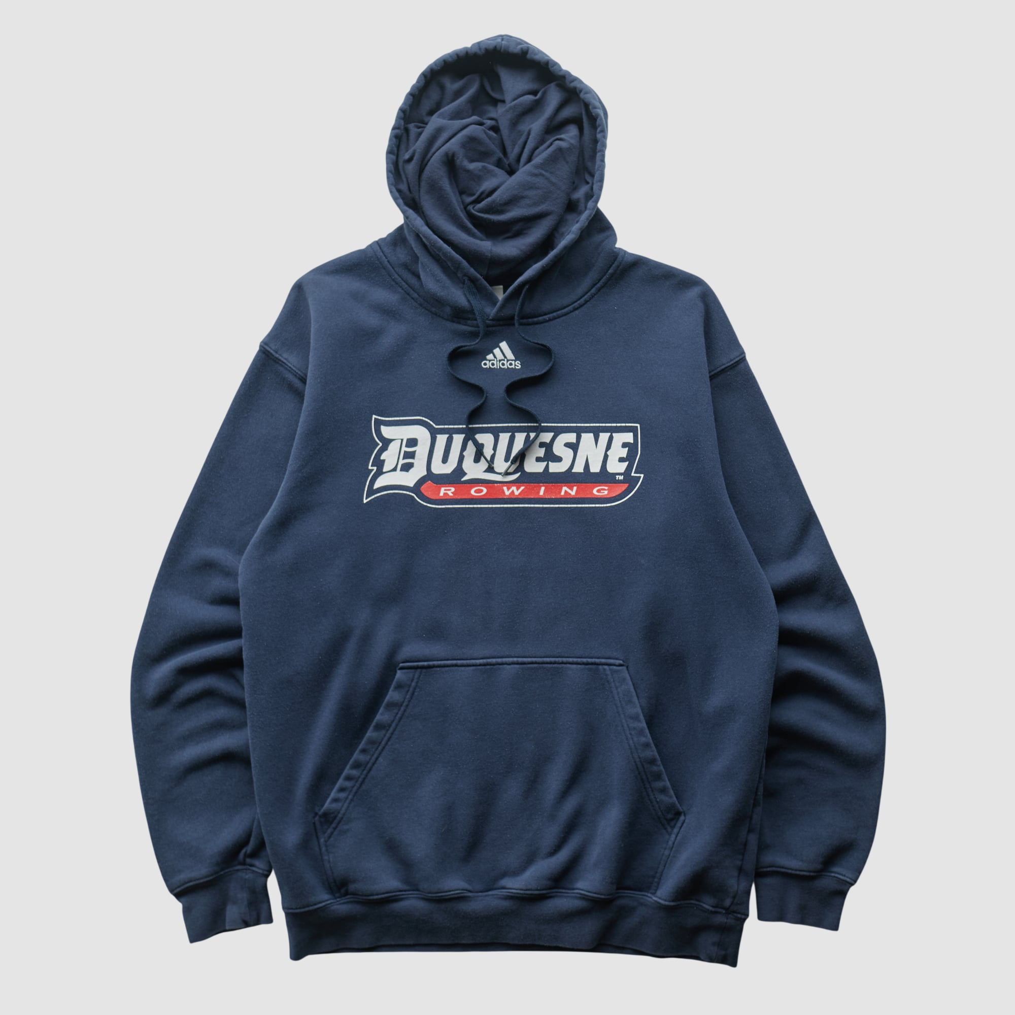 Duquesne Dukes Adidas 2010s Hooded Pullover Sweatshirt - Navy - S
