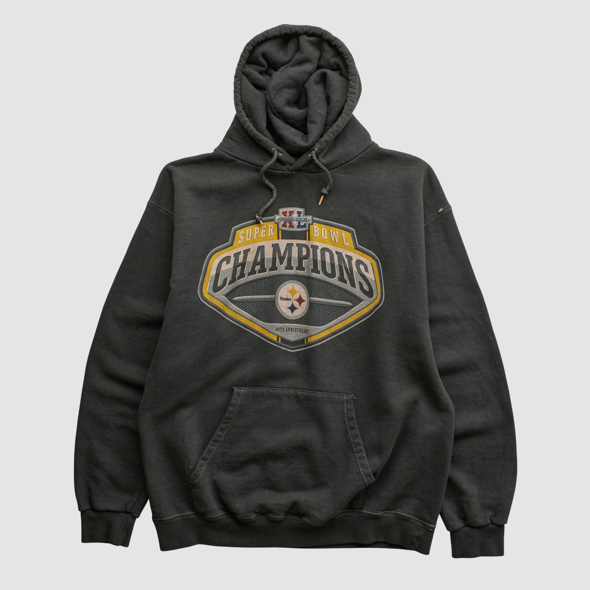 Pittsburgh Steelers Reebok 2006 Hooded Pullover Sweatshirt - Black - S