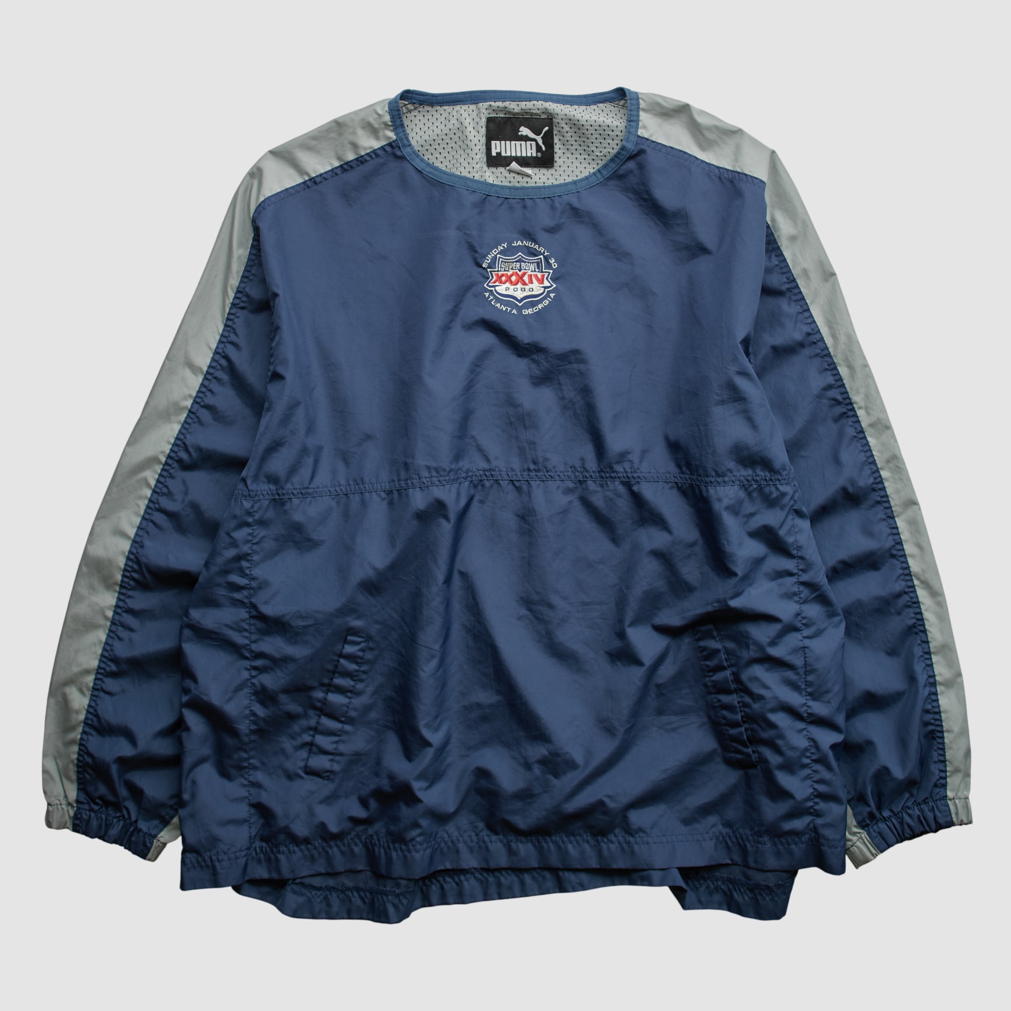 Super Bowl XXXIV Puma 2000 Pullover Jacket - Navy - 2XL